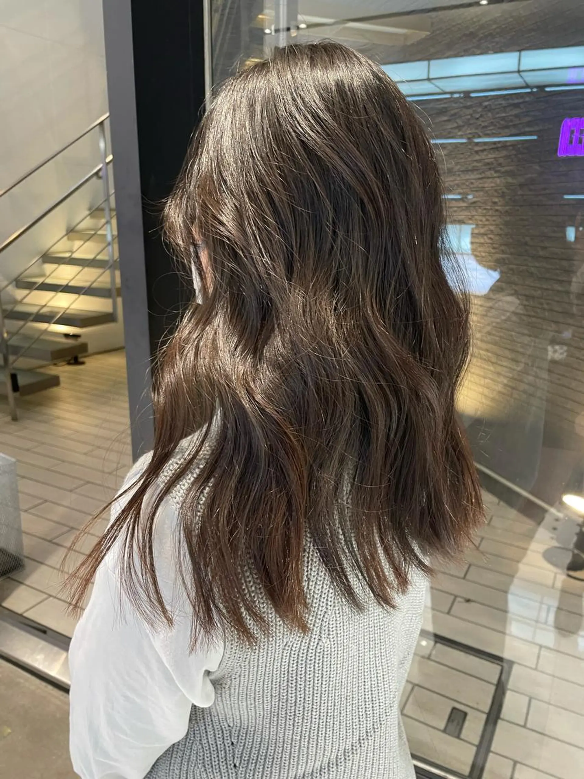 ロング カラー ヘアアレンジ ハッシュカット/ 韓国ヘア☽⋰mahoのヘアスタイル