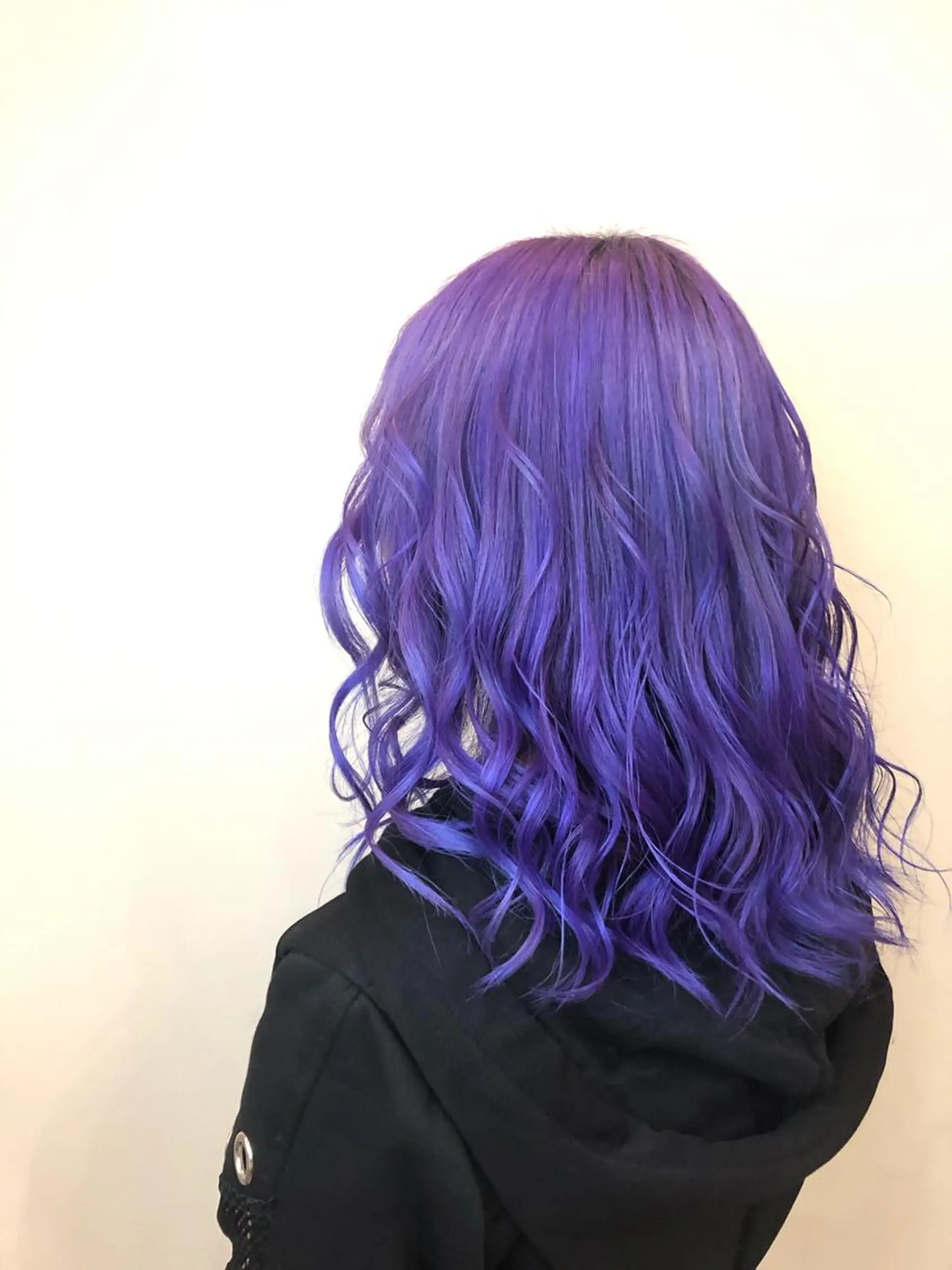 ミディアム パープルカラー ゆぴ☾‪/推しカラー /ハイトーンのヘアスタイル