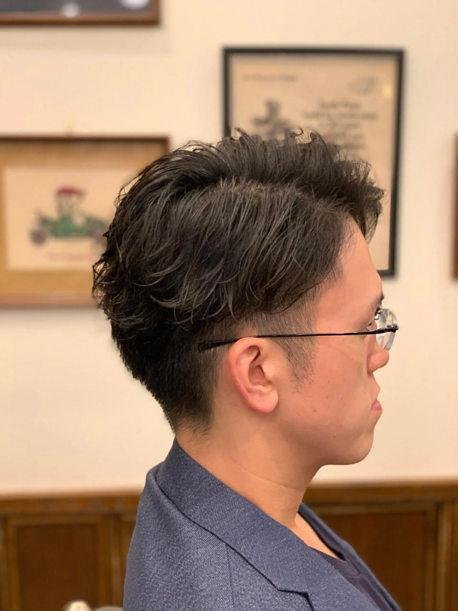 パーマ HIRO銀座　バーバーショップ丸の内所属・ヒロ銀座 林のヘアスタイル