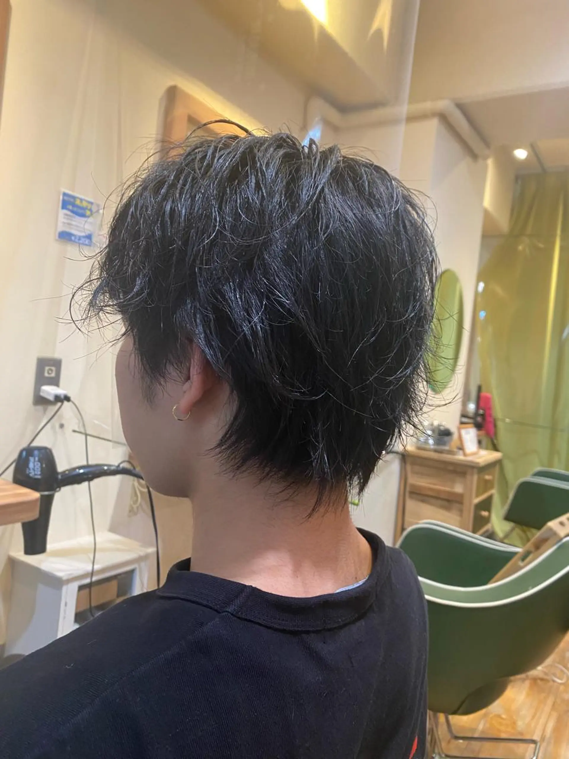 ミディアム ミディアムパーマ ウルフカット 【明大前フェード/ メンズパーマ/岳】のヘアスタイル