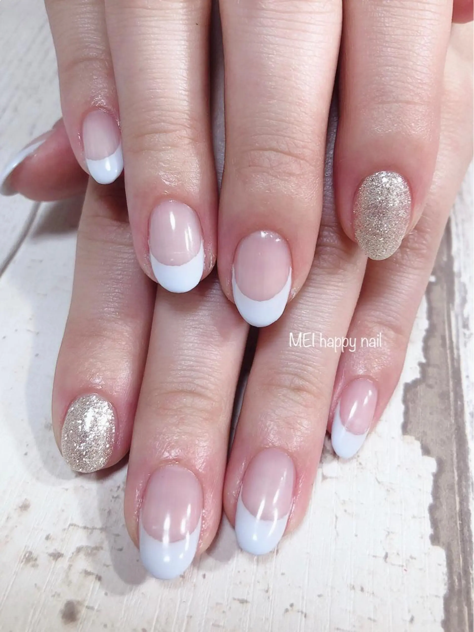 ネイル 北浦和 自爪育成ケアのネイルデザイン