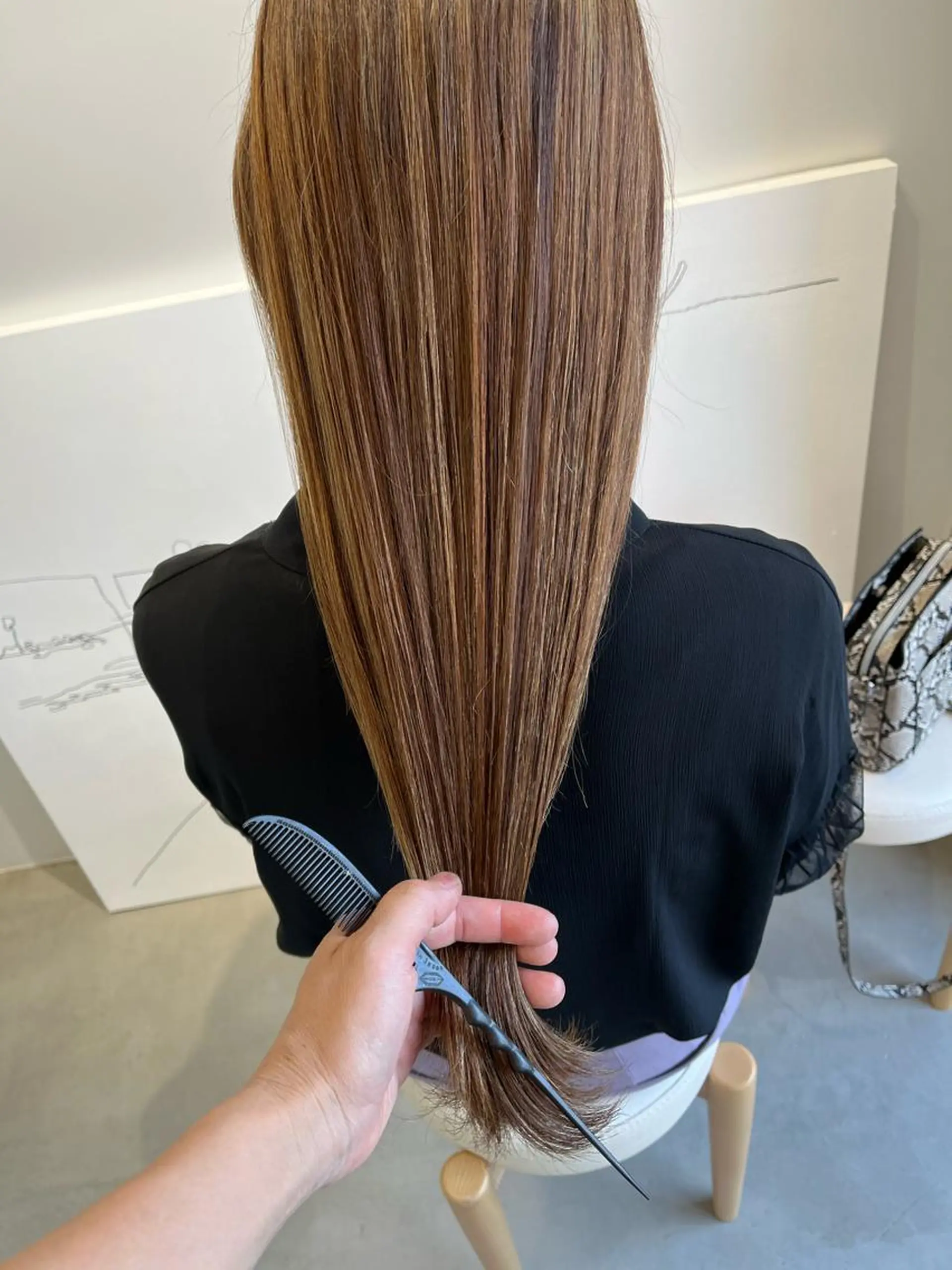 ロング カラー ハイライトカラー ハイライト ヘアカラー トリートメント 難波/白髪ぼかし/ KAORIのヘアスタイル