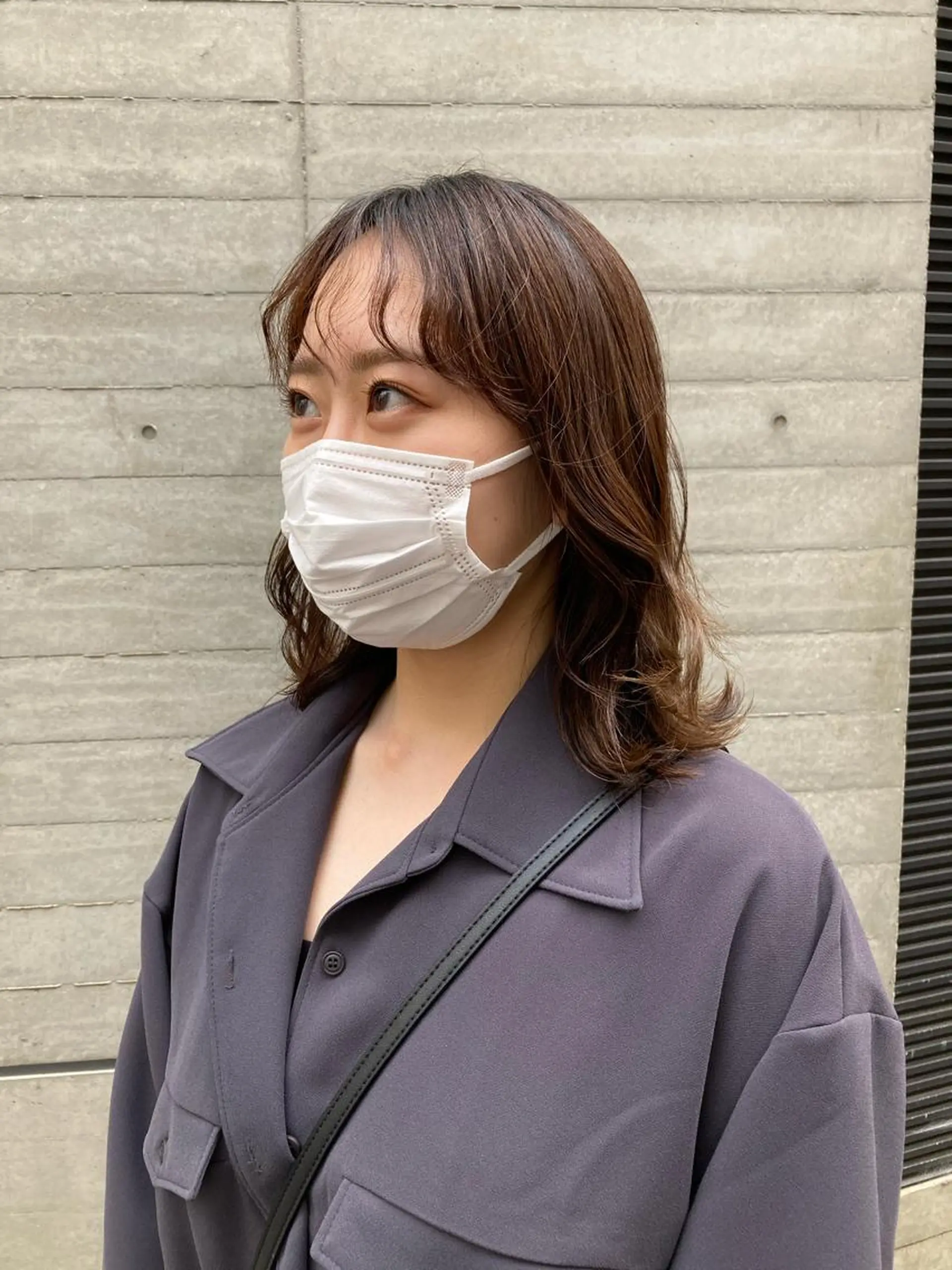 ミディアム ✨色持ちの良い艶 カラー✨蟹江真世のヘアスタイル