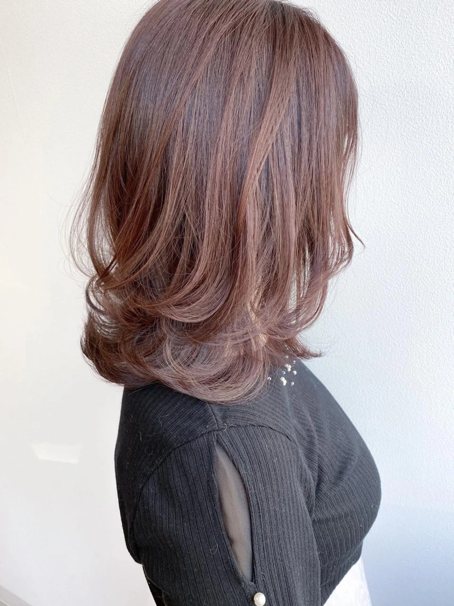 ミディアム カラー ベージュカラー ピンクカラー ピンクベージュ カット ヘアカラー トリートメント Meena by urban所属・丹羽 隼人/髪質改善 /韓国ヘア🇰🇷のヘアスタイル