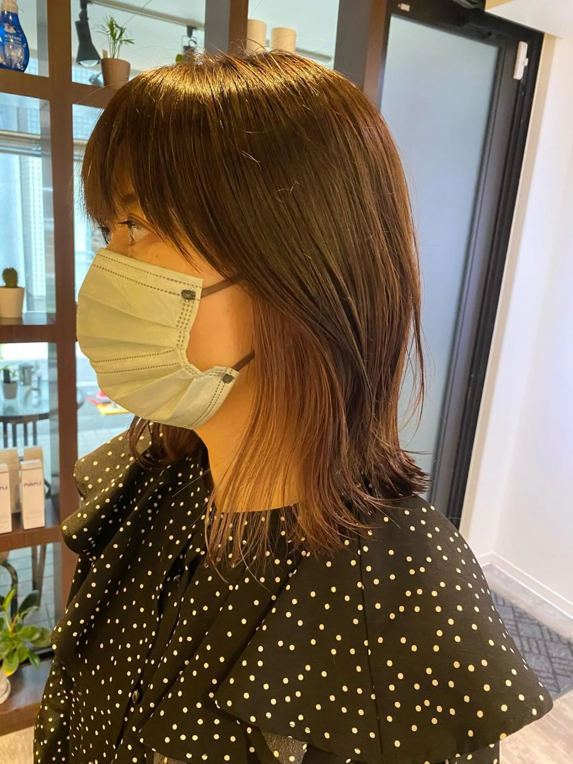 ミディアム ヘアカラー 西山 恵太郎のヘアスタイル