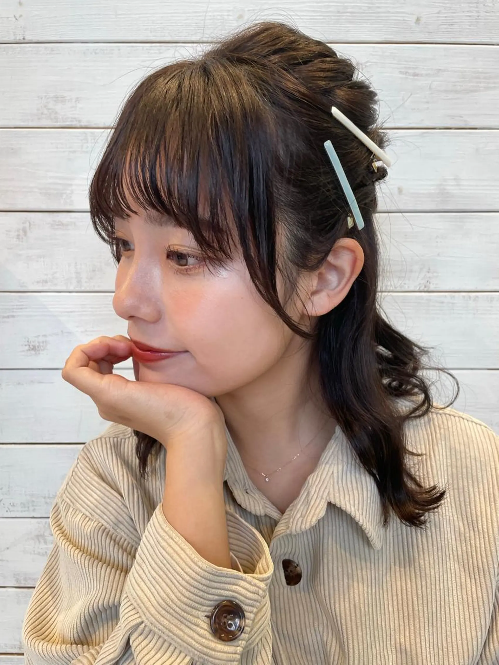 ミディアム ヘアアレンジ 青田 明日海のヘアスタイル