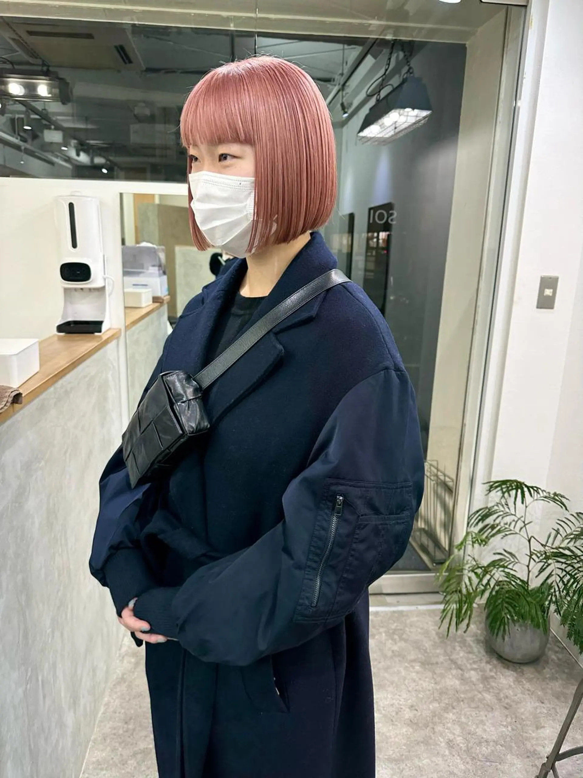 ショート カラー ハイトーンカラー ピンクカラー カット ヘアカラー トリートメント パーマ/透明感カラー /ボブ/吉田一生のヘアスタイル