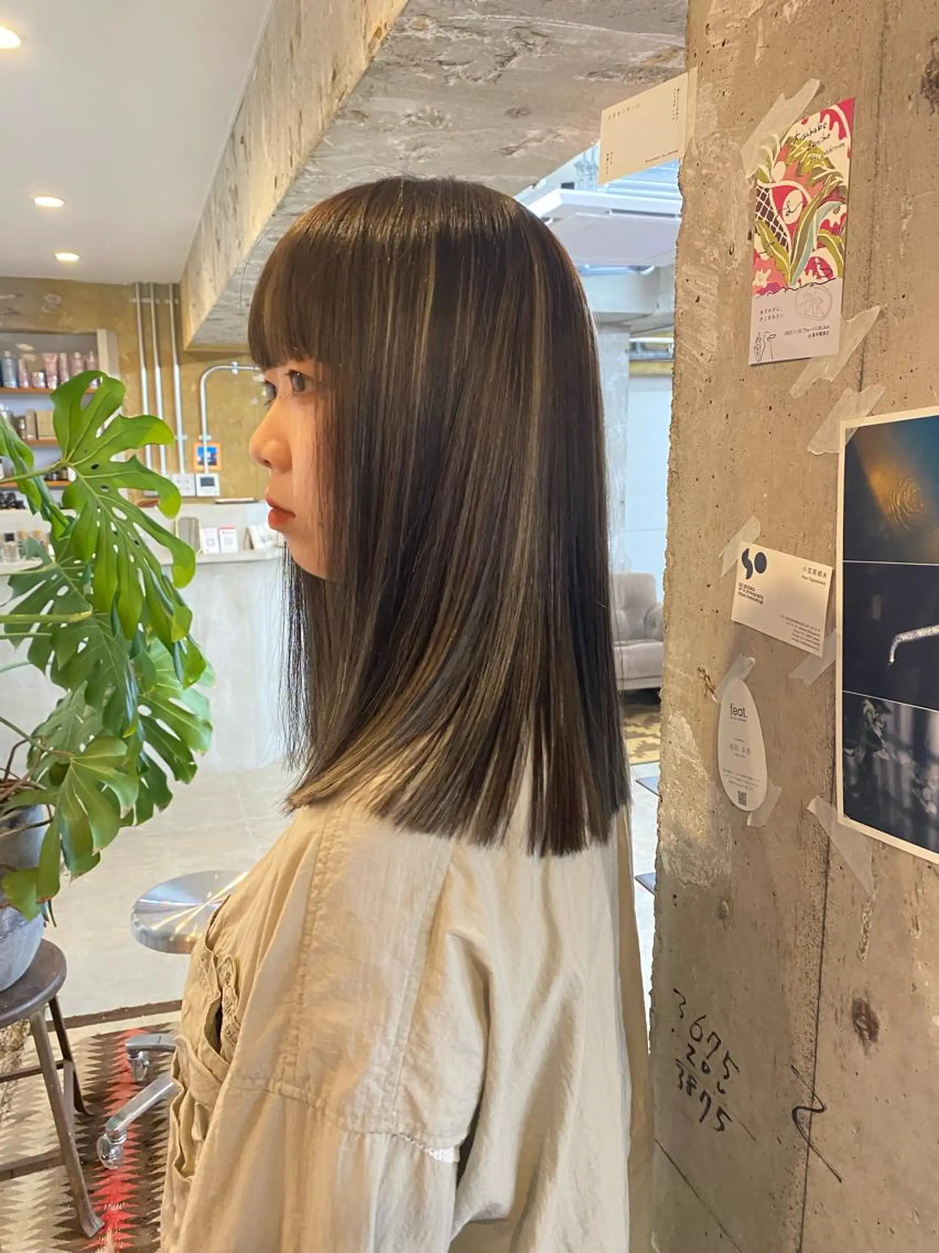 セミロング カラー ヘアカラー Agu  hair rupia 金沢店所属・金沢美容室/ 艶髪/夜営業/JINのヘアスタイル