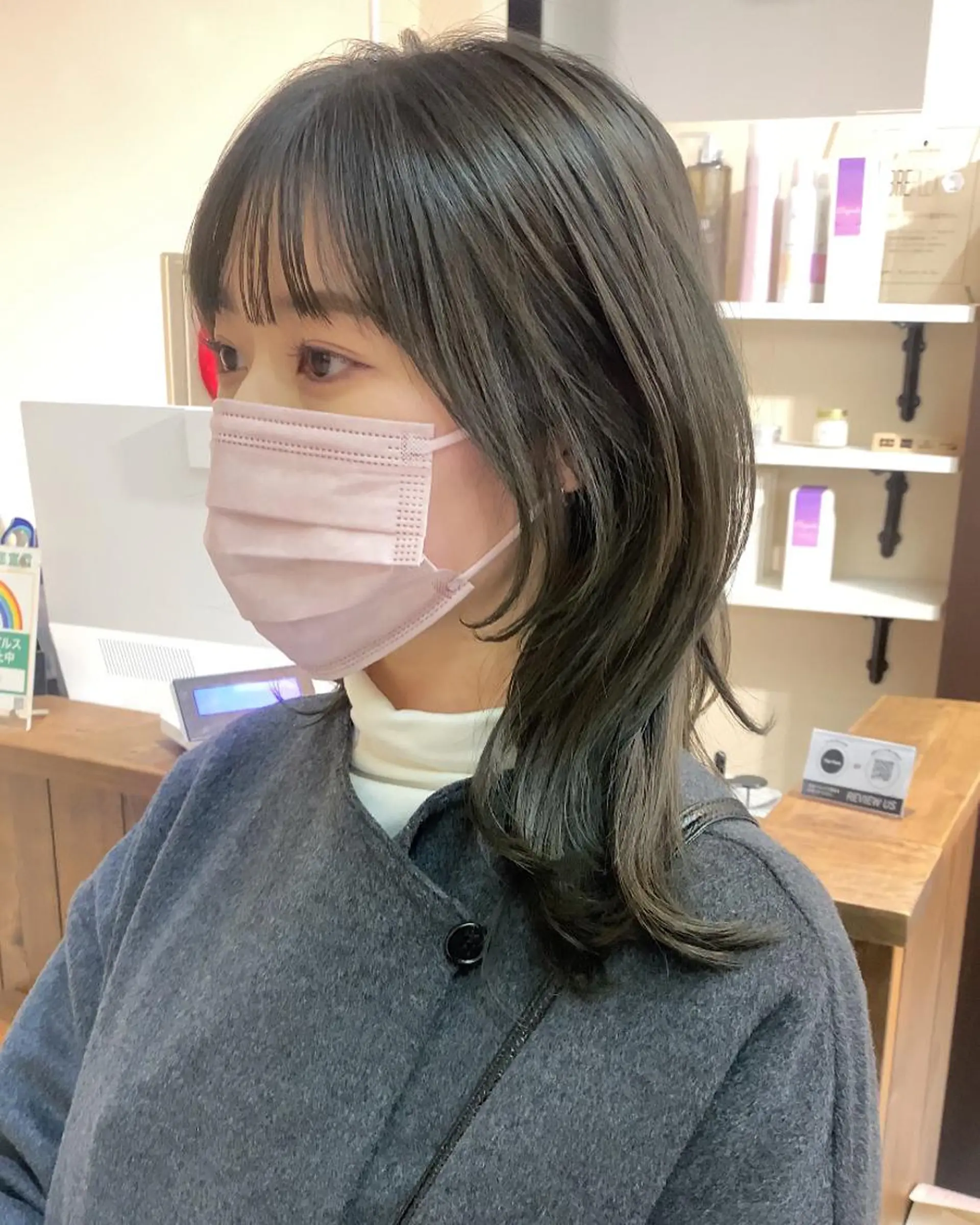 ミディアム カット パーマ 古沢 新のヘアスタイル