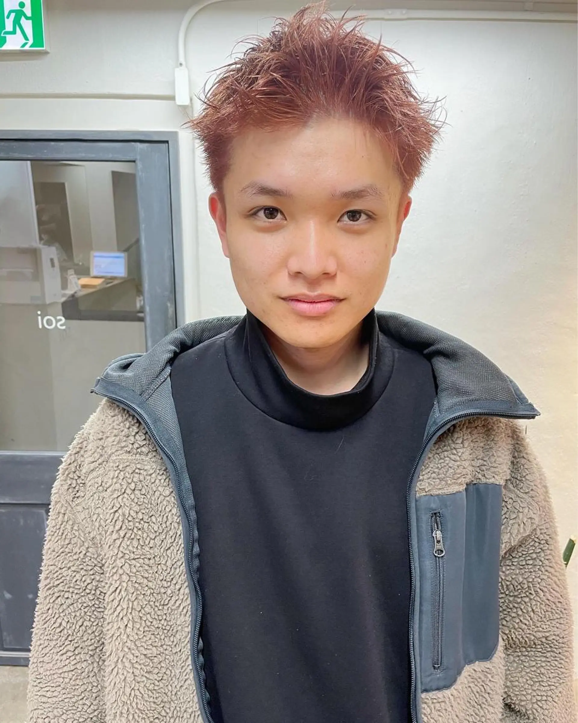 ショート カラー メンズ 丸山渉/パーマ エフェクトブリーチのヘアスタイル