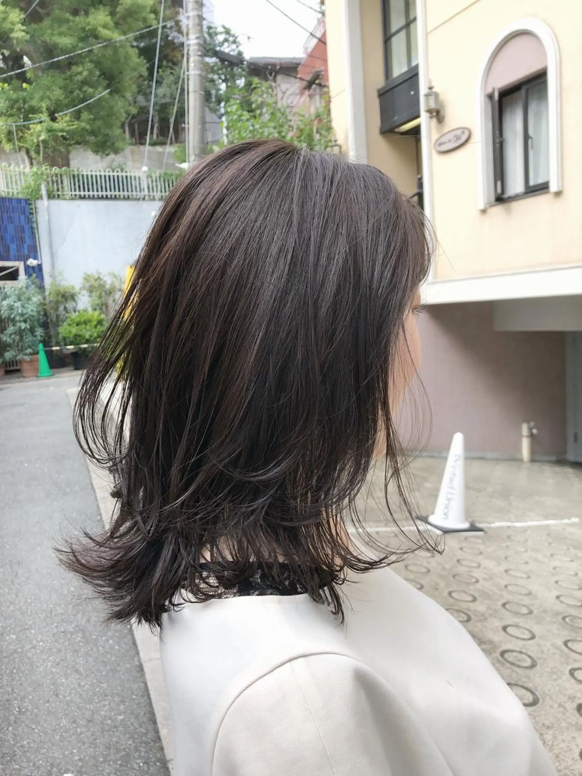 ミディアム カラー くびれヘア レイヤーカット GO TODAY SHAIRE SALON所属・沖 宜志のヘアスタイル