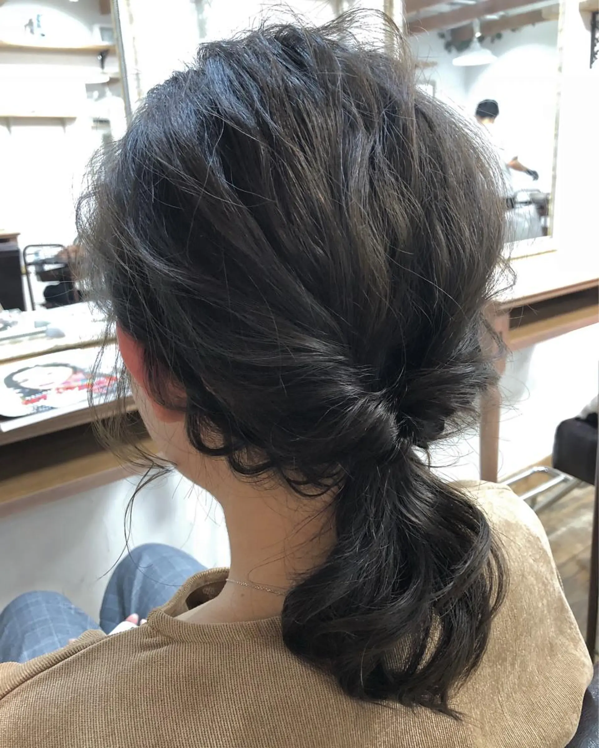 ミディアム カラー ヘアアレンジ ヘアセット 遠藤 拓馬のヘアスタイル