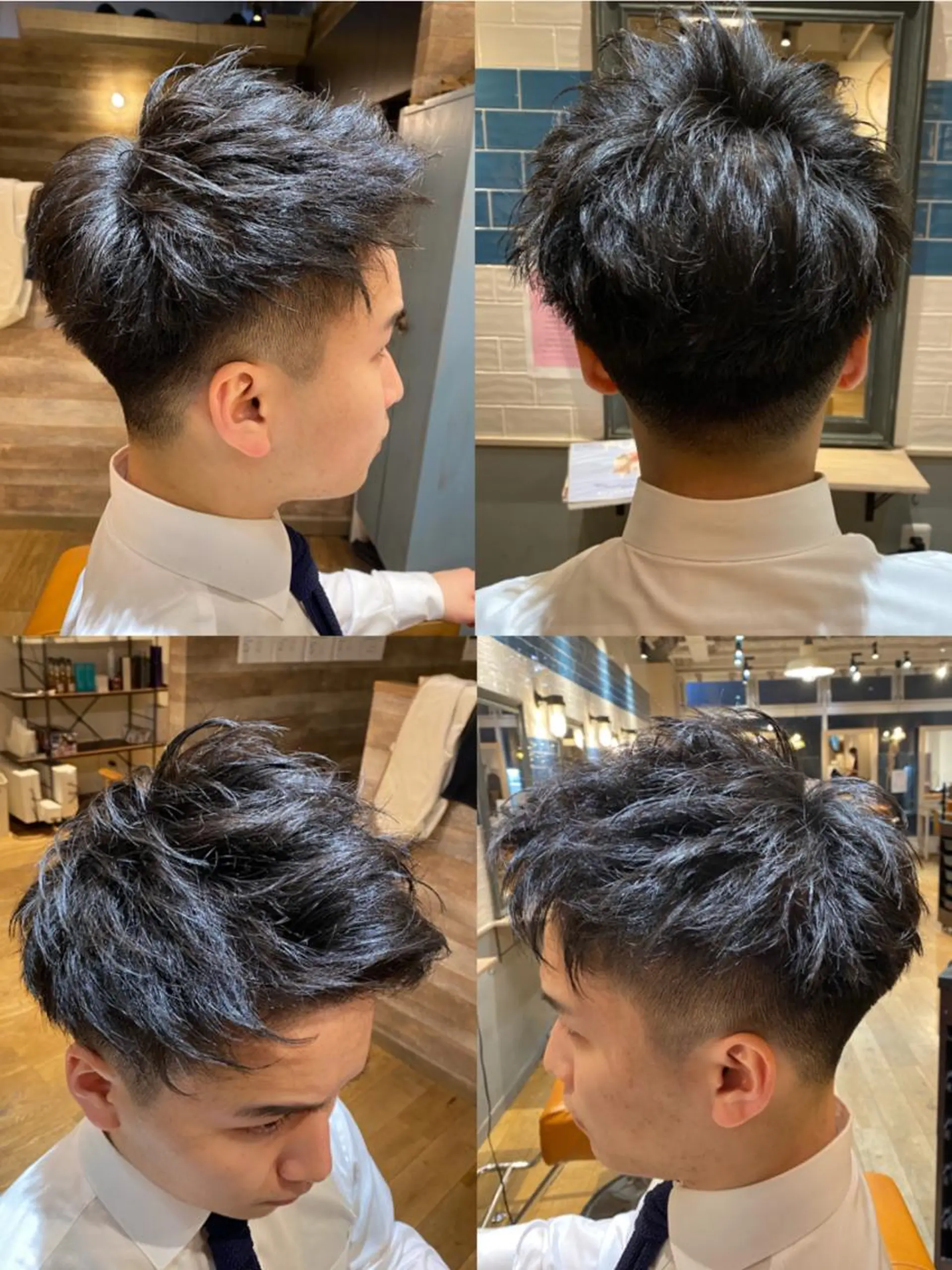 ショート カラー パーマ ヘアアレンジ メンズ カット 🔥メンズパーマ特 化🔥渡辺一翔🔥のヘアスタイル