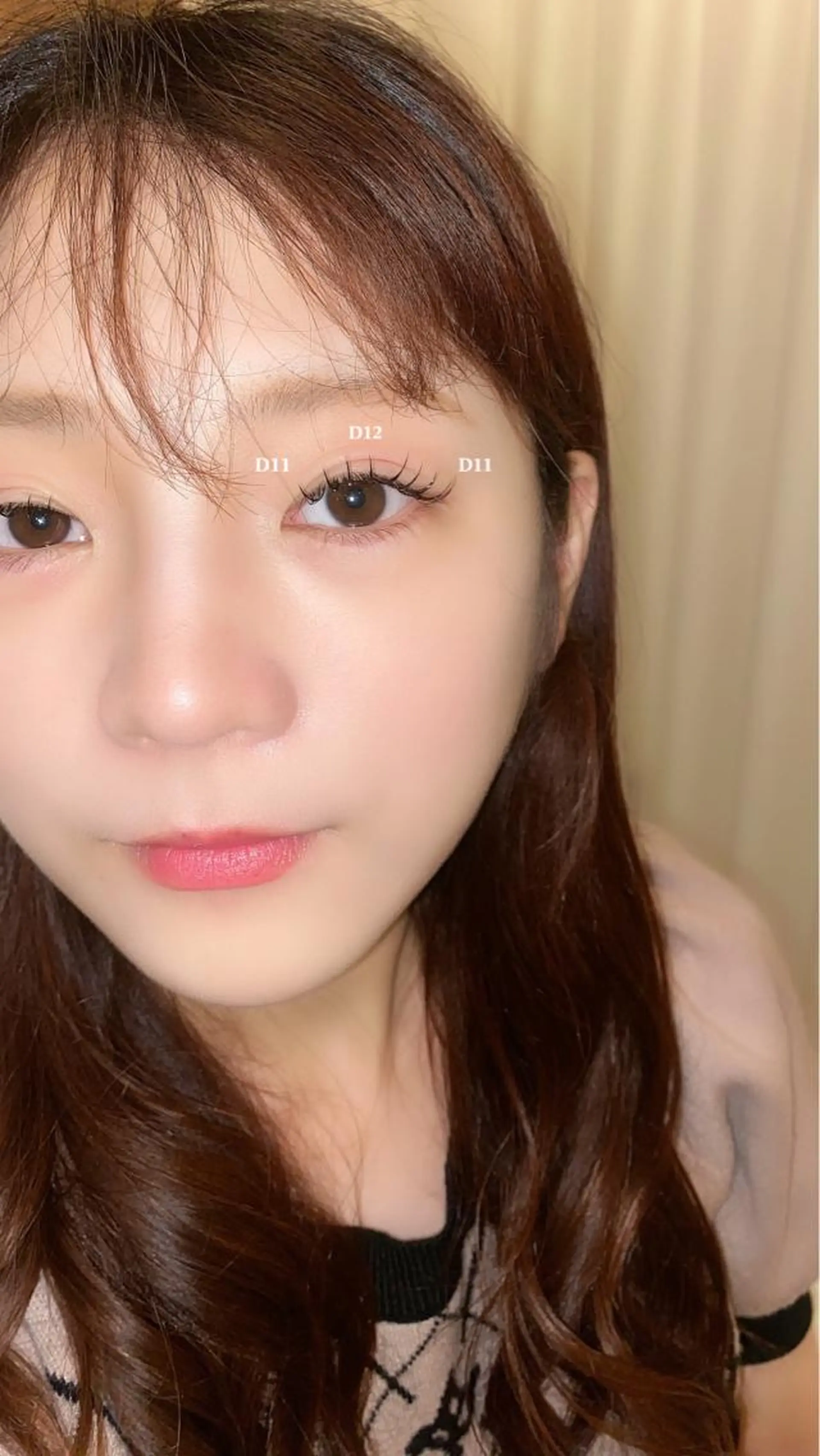 マツエク・マツパ 束感まつ毛 フラットラッシュ 韓国風マツエク パリジェンヌラッシュリフト ボリュームラッシュ 肌に馴染むハイトーン /ミルクティーカラーのヘアスタイル