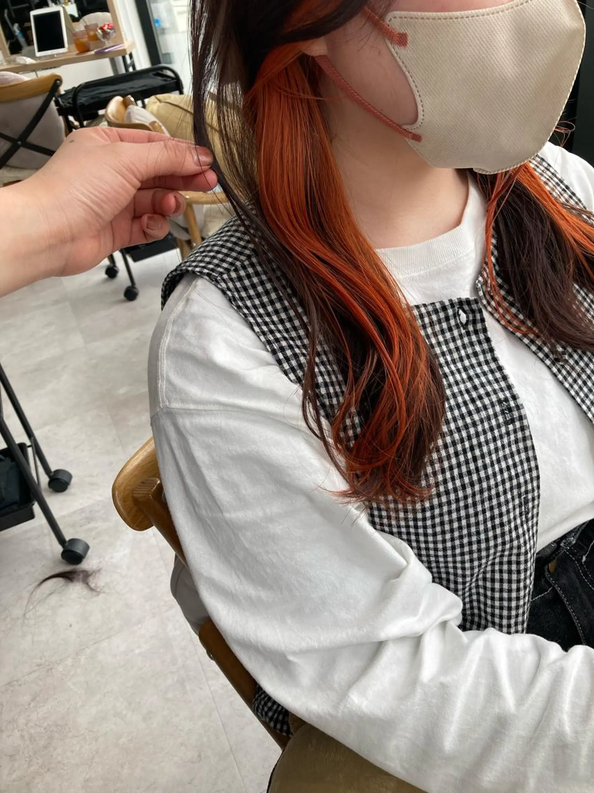 ロング カット ヘアカラー トリートメント ✨色持ちの良い艶 カラー✨蟹江真世のヘアスタイル