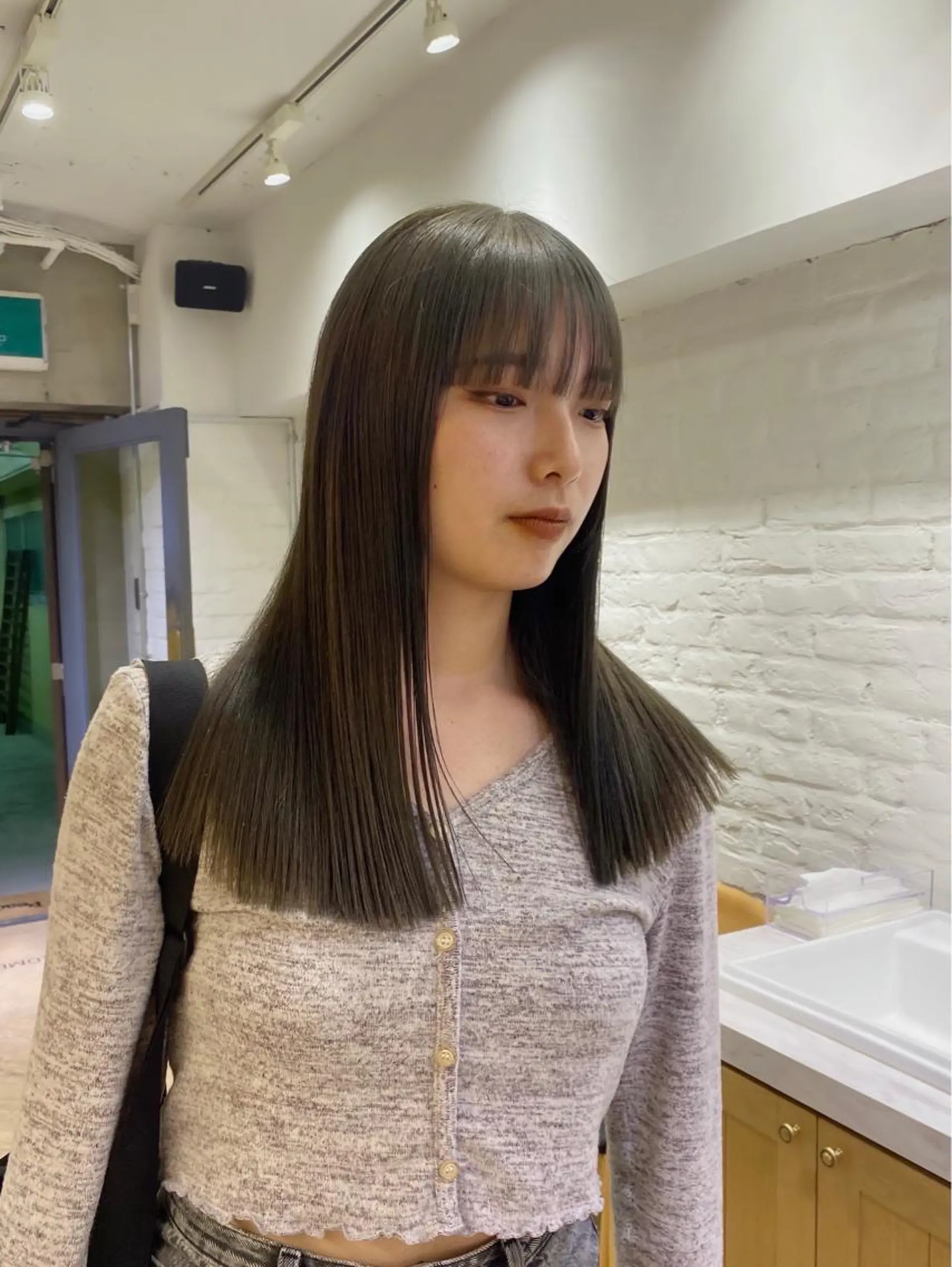 ロング カラー ブリーチ トリートメント ワイドバング レイヤーカット/栄/ 顔周り/キトウモエノのヘアスタイル