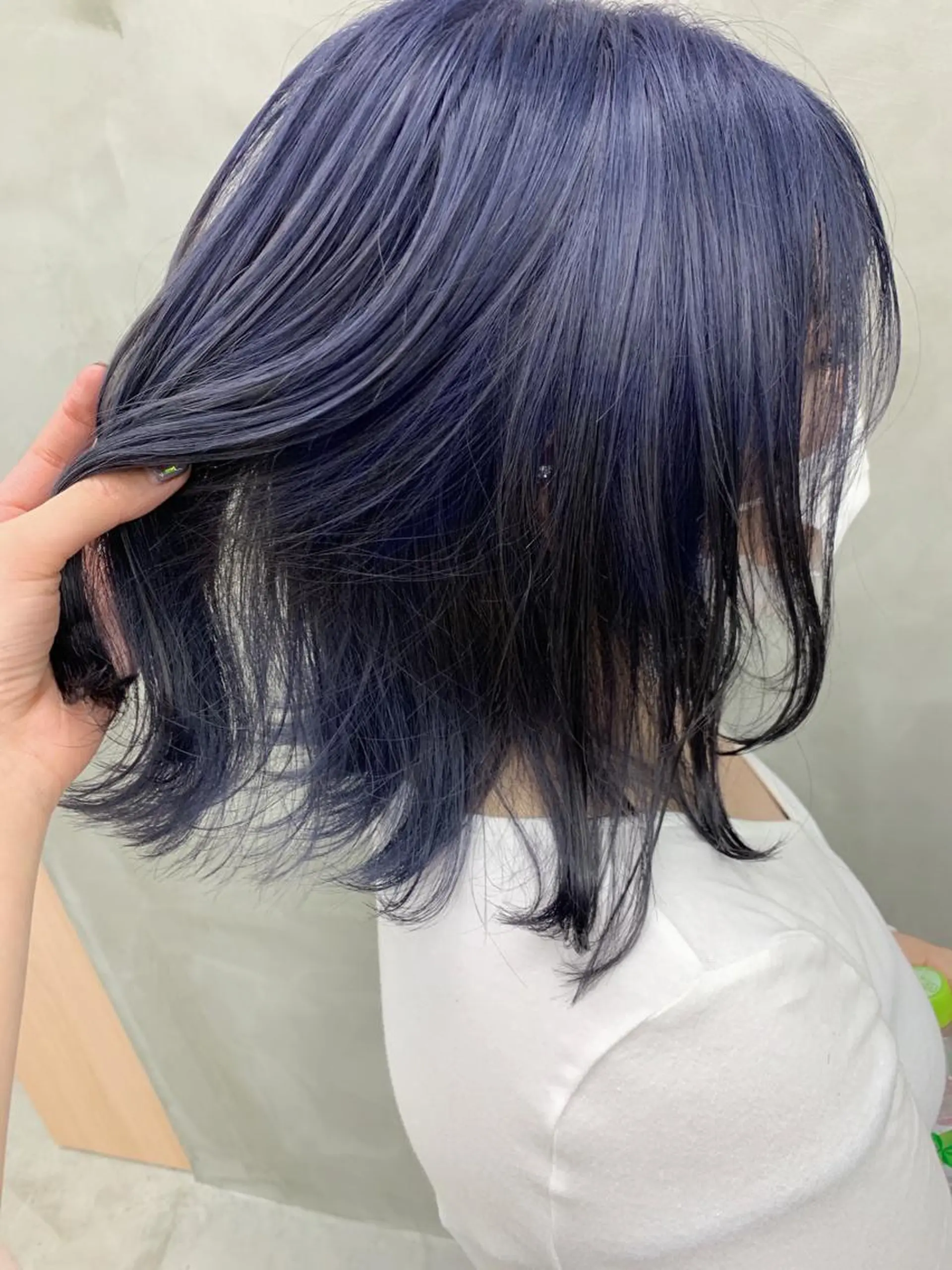 ミディアム カラー ラベンダーカラー ネイビーカラー ブームボックス所属・🐝ハイトーンカラー hachi🐝のヘアスタイル