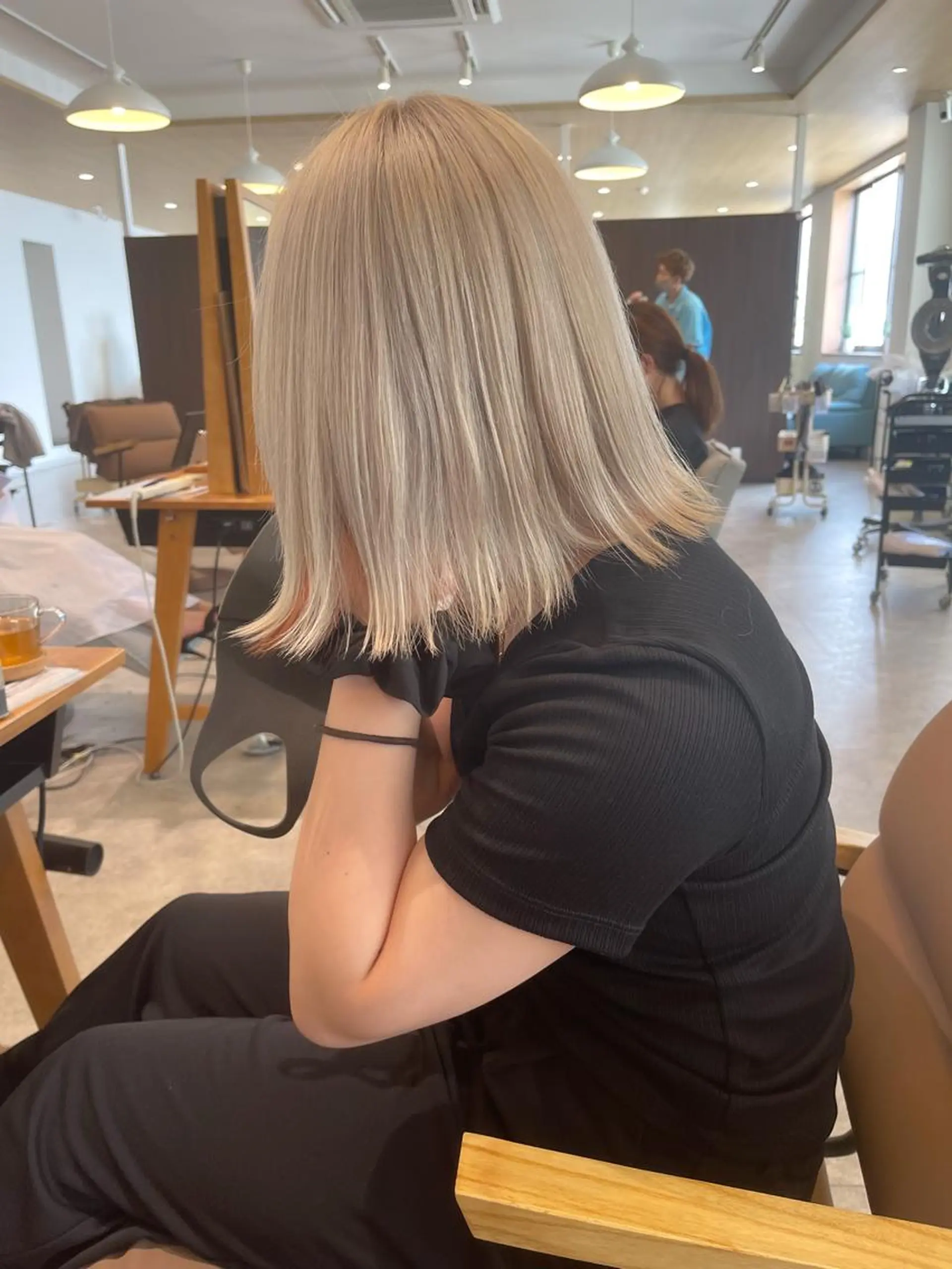 ミディアム カラー 清水 亮太／赤み消しカラーのヘアスタイル