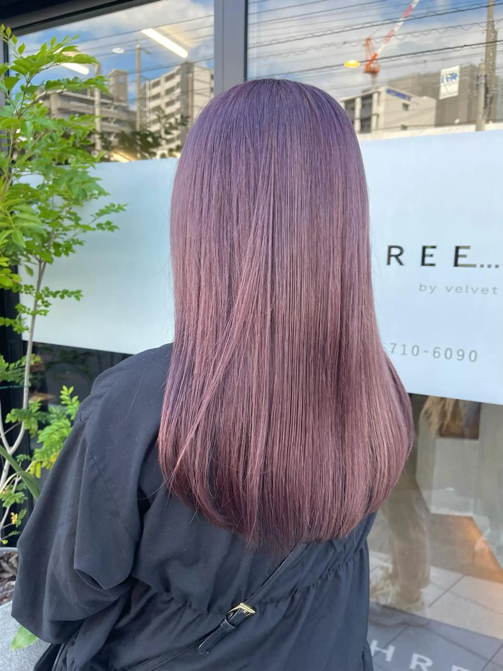 セミロング パープルカラー ダブルカラー /まつ毛パーマ🎀のヘアスタイル