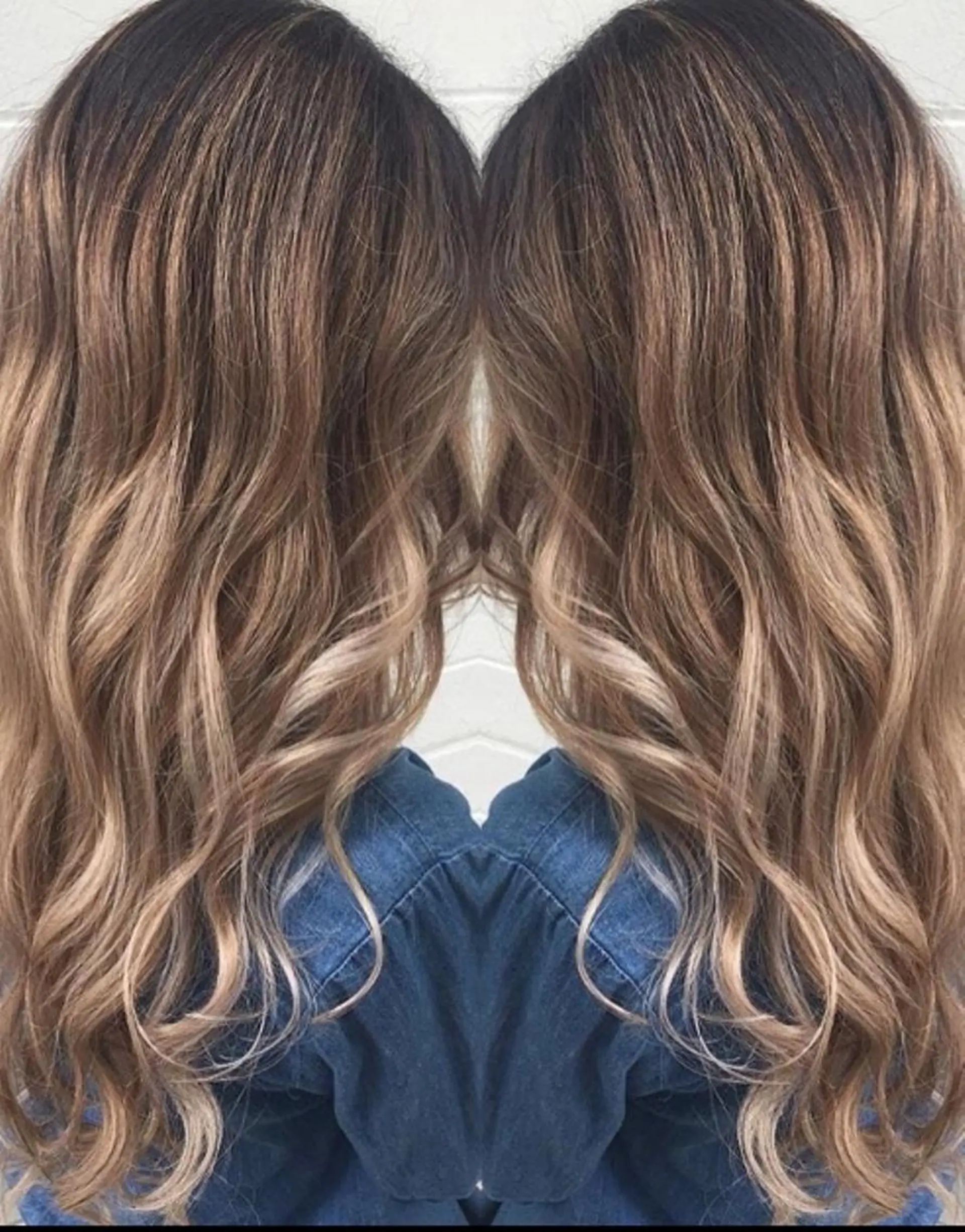 ロング カラー パーマ ヘアアレンジ Device ディバイスのヘアスタイル