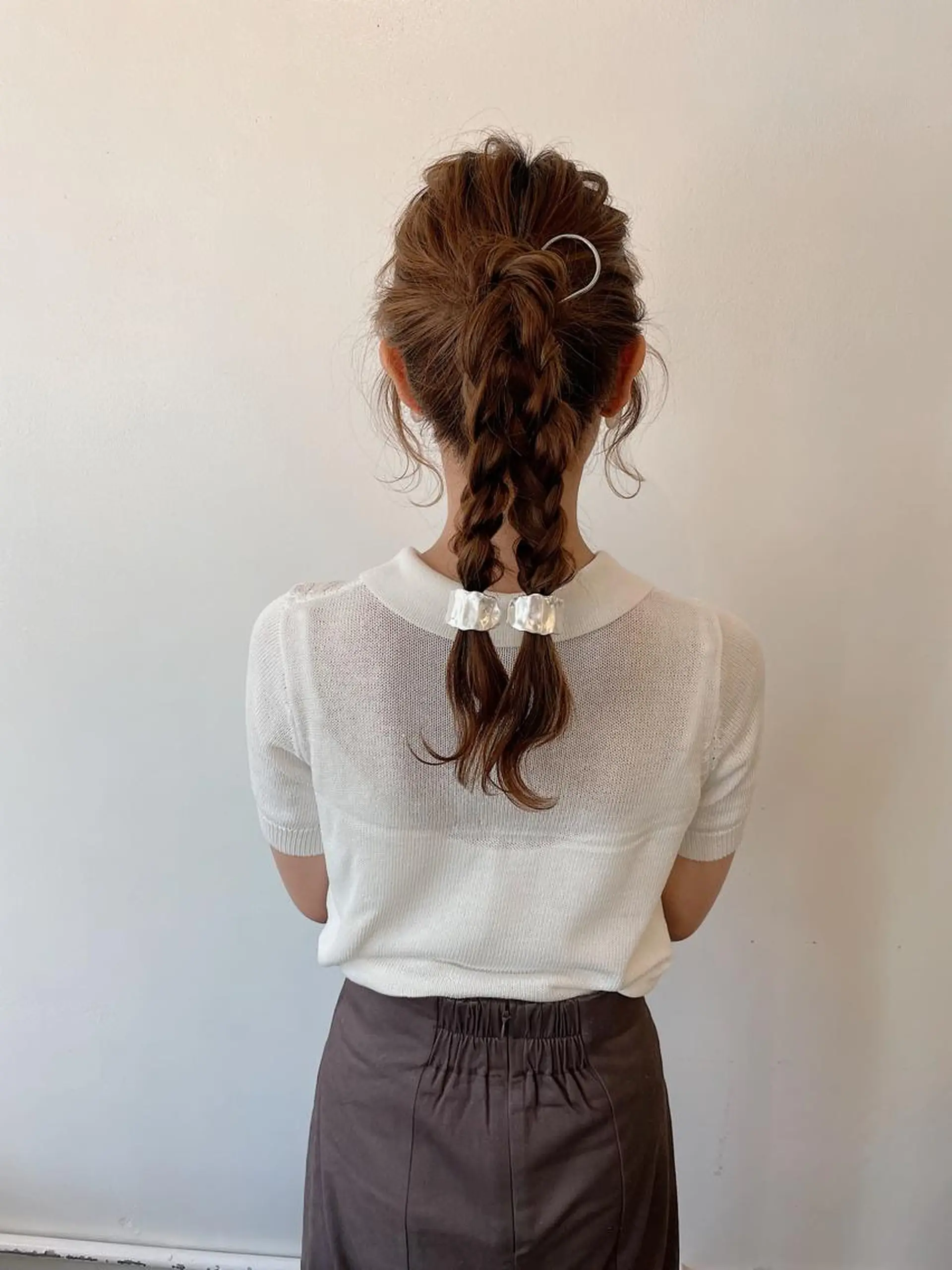 ロング ヘアアレンジ ポニーテール カット ヘアカラー h a k u 大倉 卓人のヘアスタイル