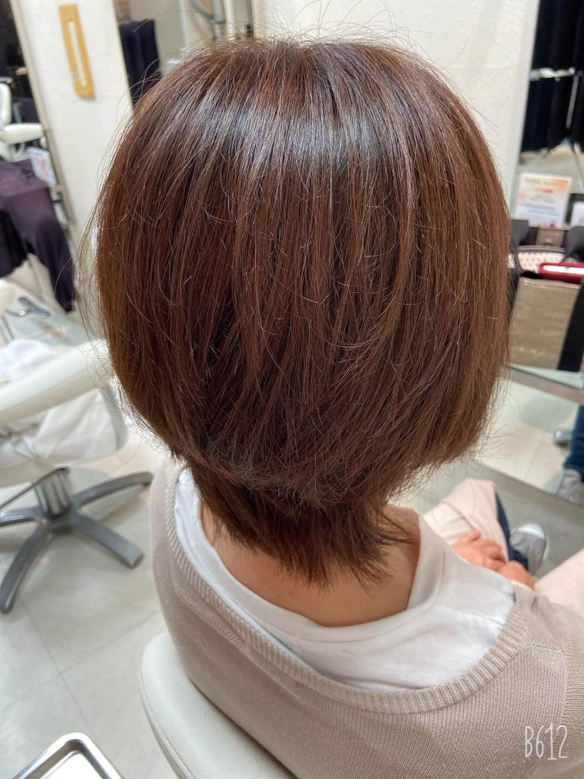 ショート カラー オレンジ ピンクカラー トリートメント カット ヘアカラー トリートメント 菊地 美憂のヘアスタイル