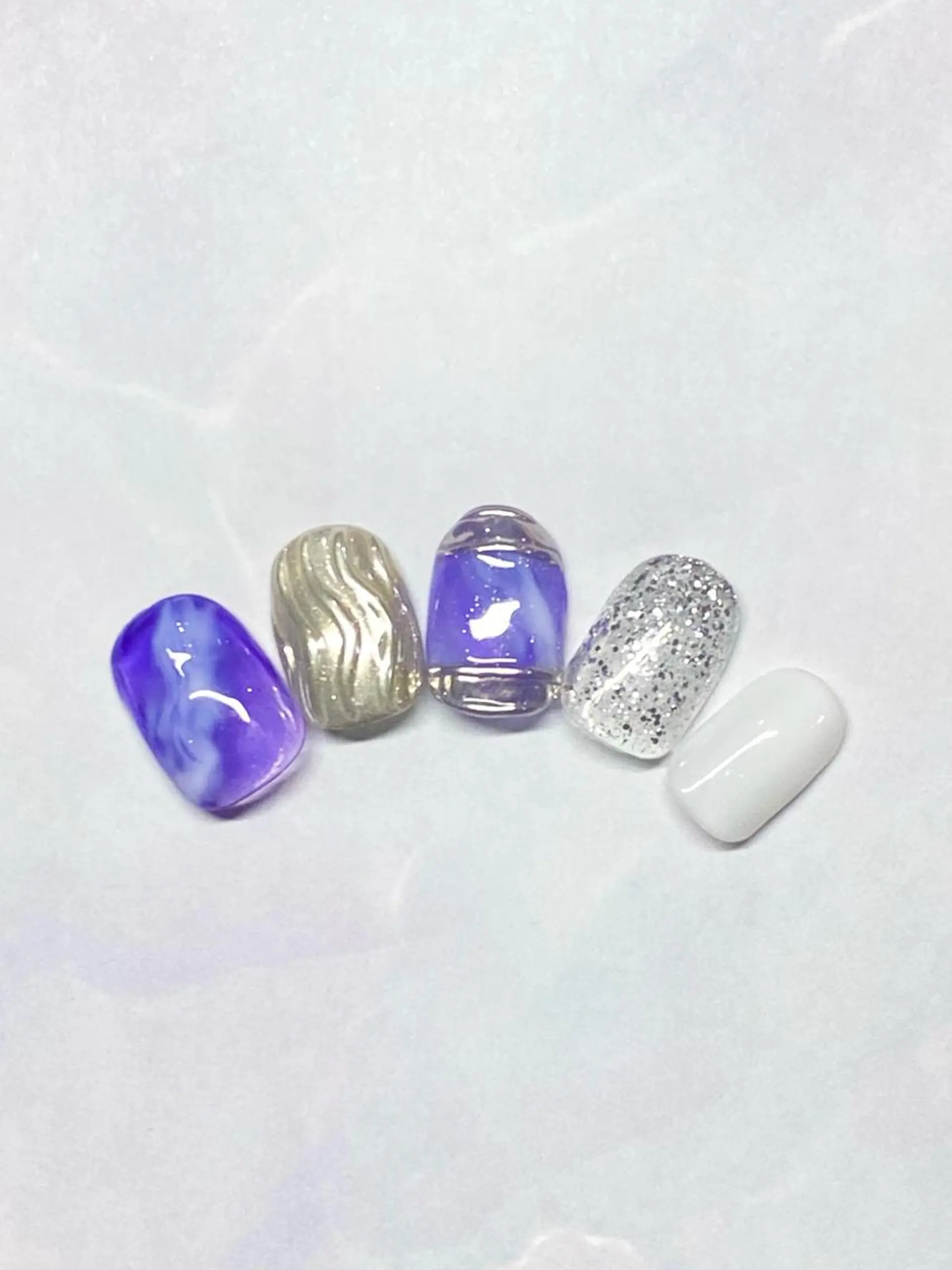 ネイル アートネイル ジェルネイル ミラーネイル パラジェル 夏ネイル Nail&eye Belire 新宿のネイルデザイン