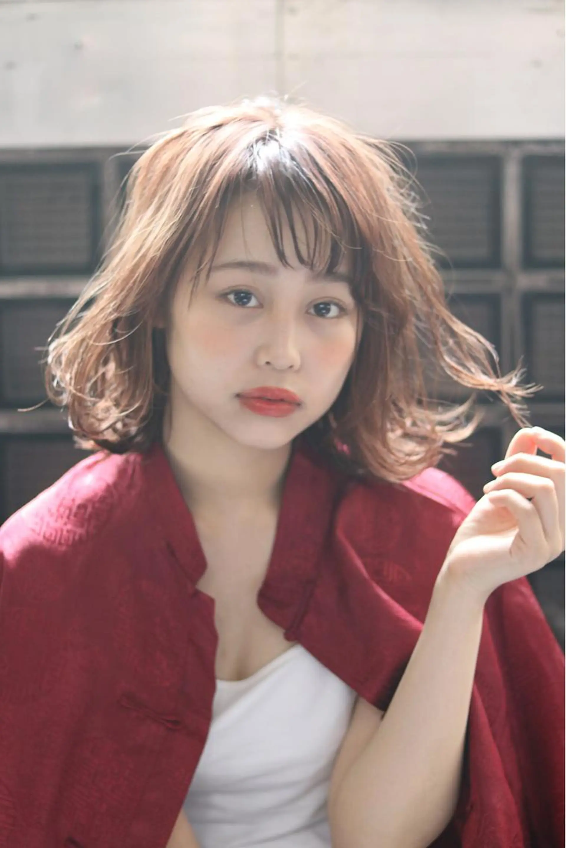 ミディアム カラー パーマ アッシュ ベージュカラー グラデーションカラー ハイライトカラー イルミナカラー ☆est hair☆ 新宿ナプラスタジオのヘアスタイル