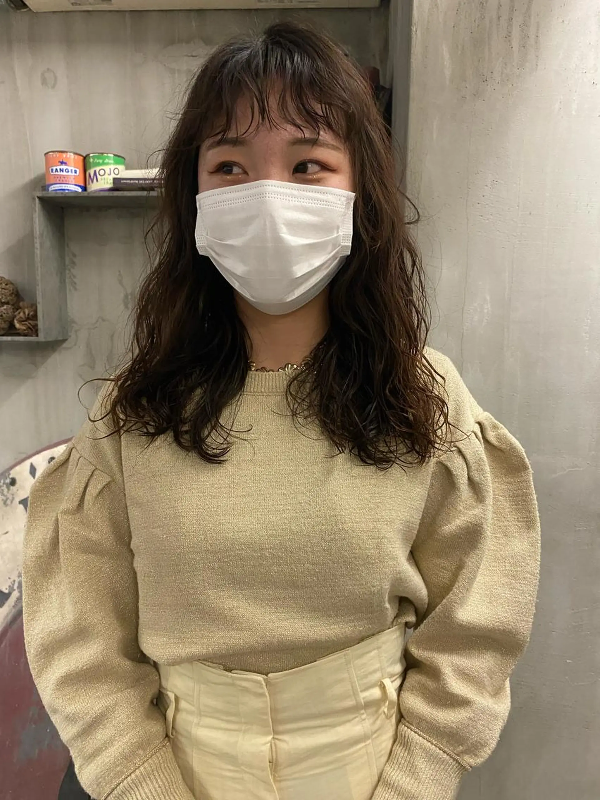 セミロング パーマ お任せヘア☘️☘️ 及川渚のヘアスタイル