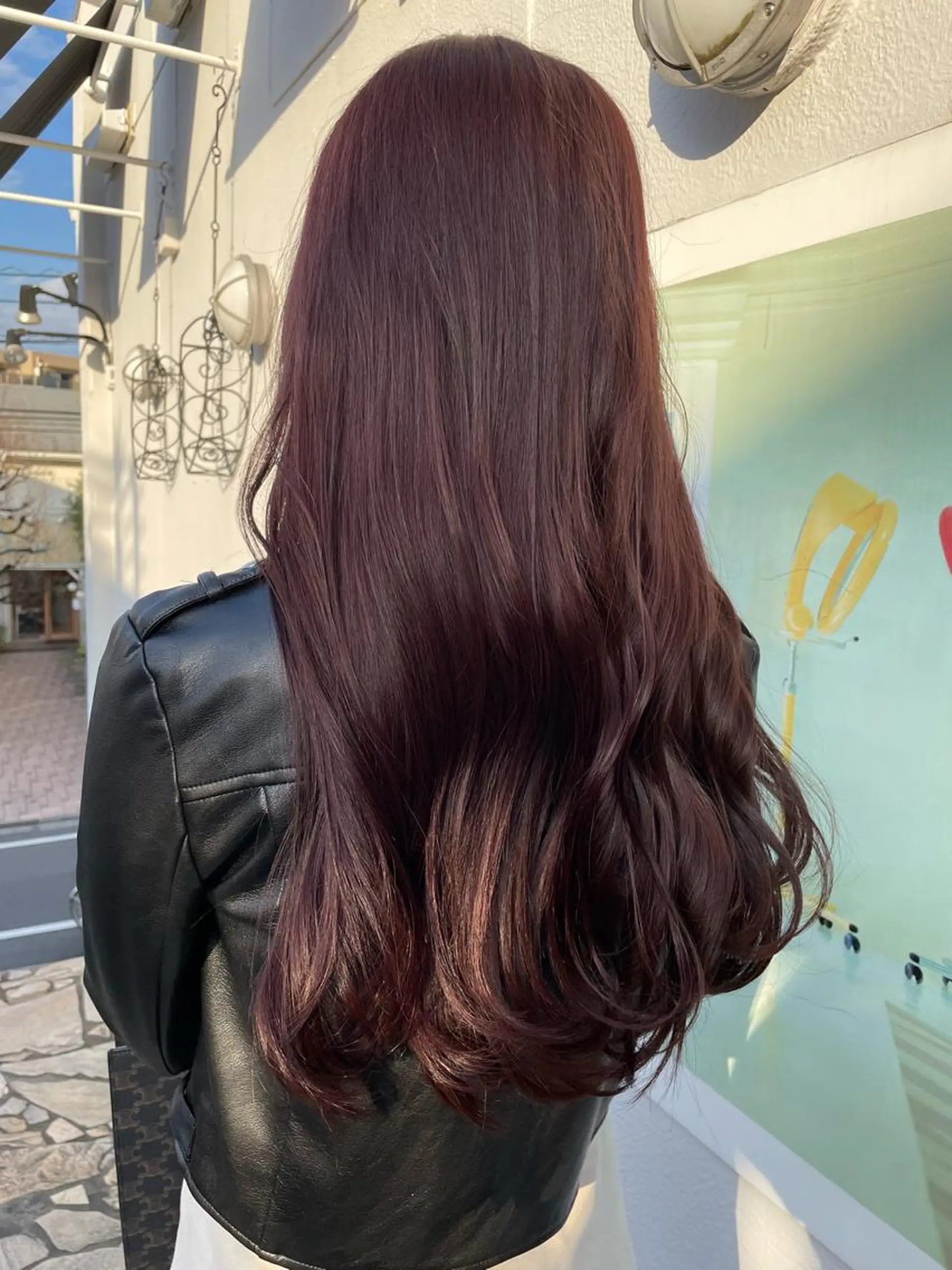 ロング カラー カット ヘアカラー トリートメント 平 ちひろのヘアスタイル