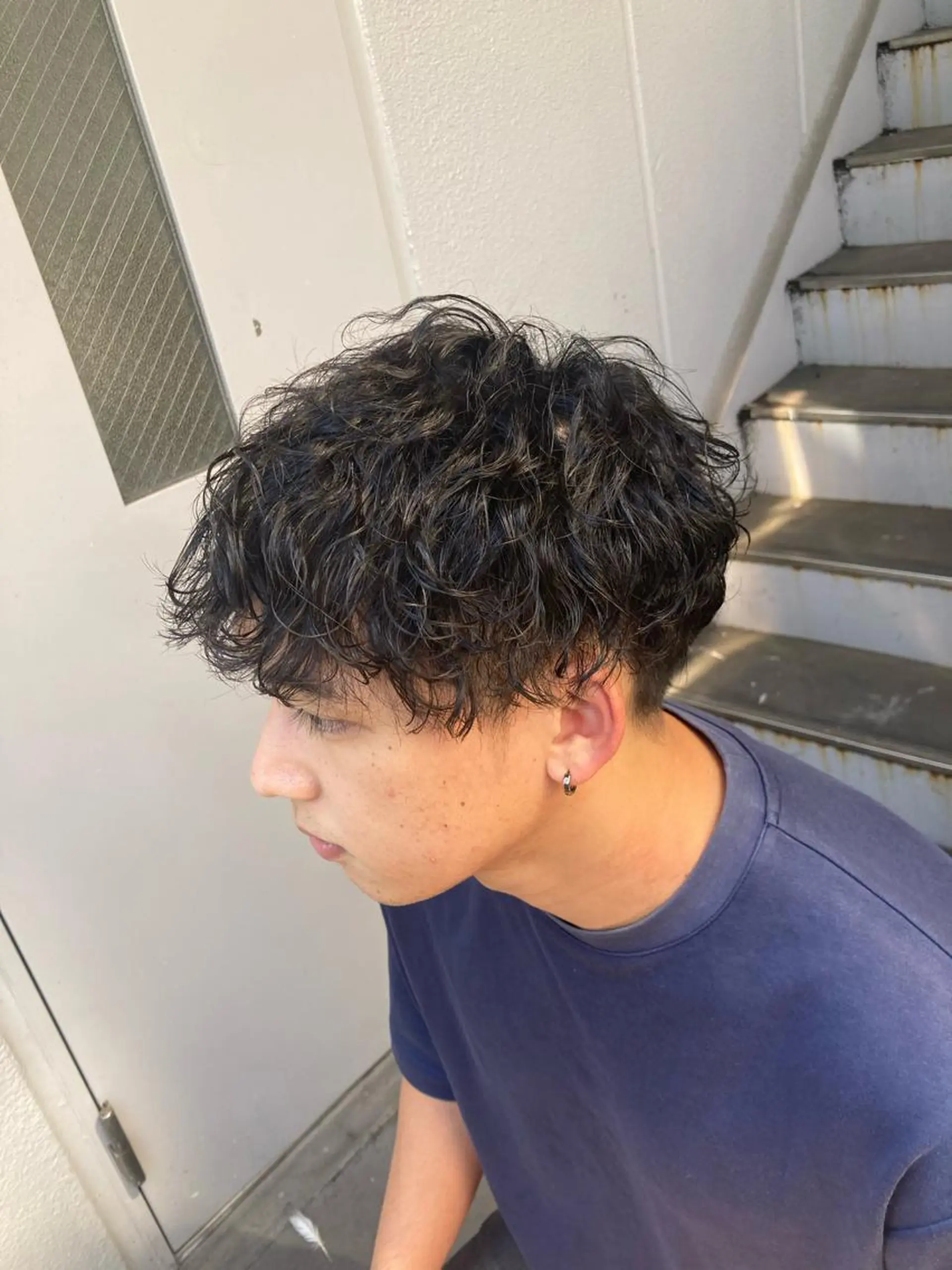 パーマ メンズ 曲がる縮毛矯正 LIBER 　岩名のヘアスタイル