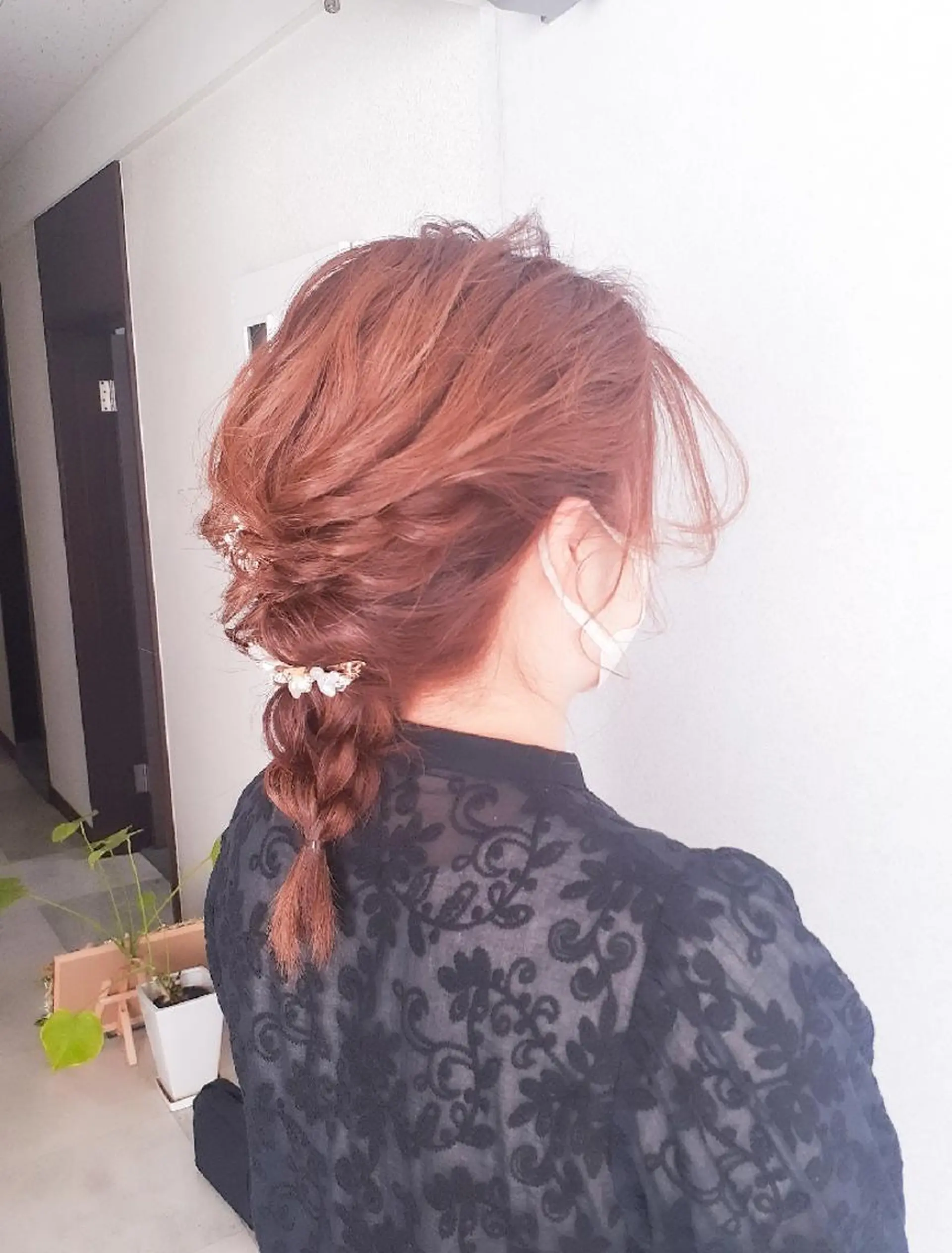 セミロング ヘアアレンジ 結婚式・ブライダル ヘアセット Hair&Make  Delight*のヘアスタイル