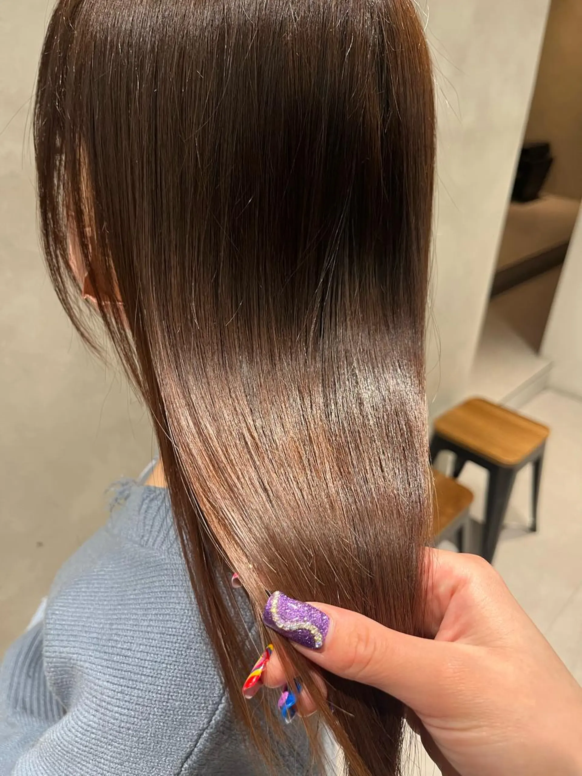 ロング トリートメント 髪質改善/縮毛矯正 艶カラー/珠聡のヘアスタイル