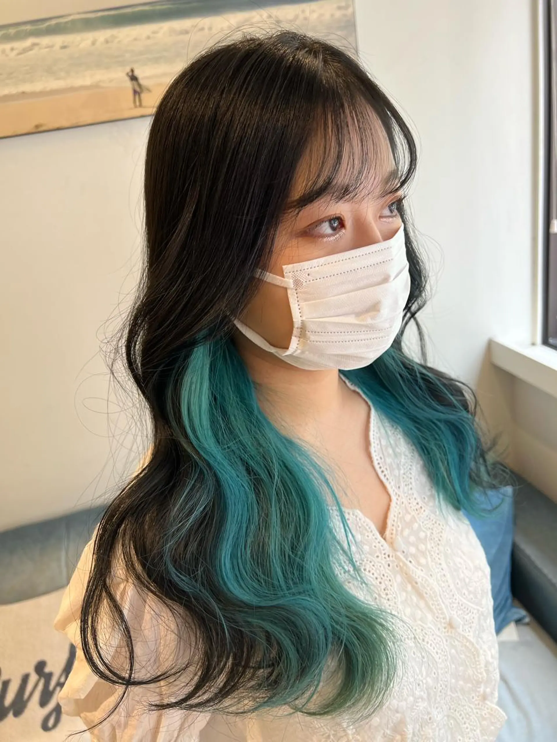 セミロング カット ヘアカラー 渋谷ハイトーン/ デザインカラー阿部のヘアスタイル