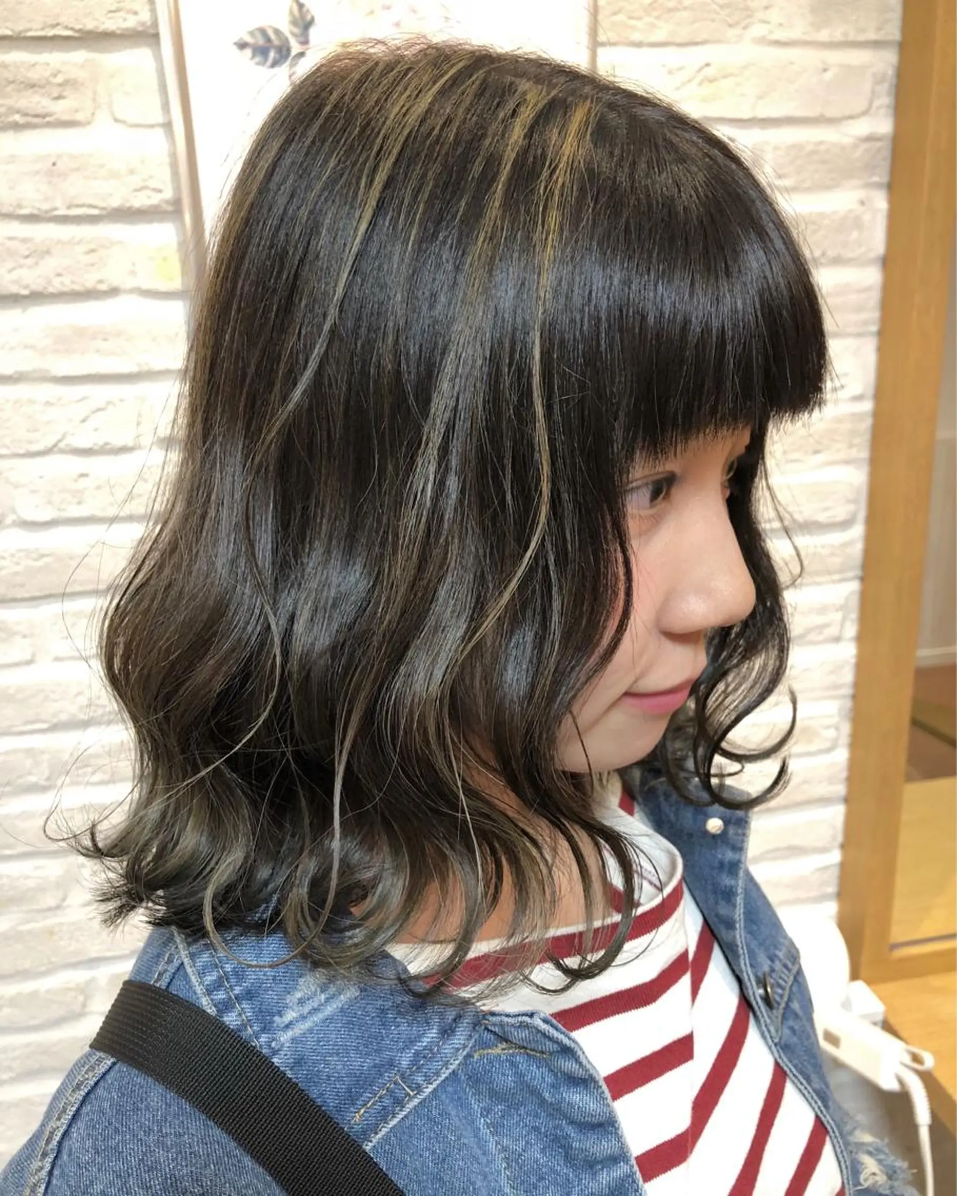 ミディアム カラー パーマ ヘアアレンジ グレージュ ハイライトカラー ハイライト ヘアカラー トリートメント 遠藤 拓馬のヘアスタイル