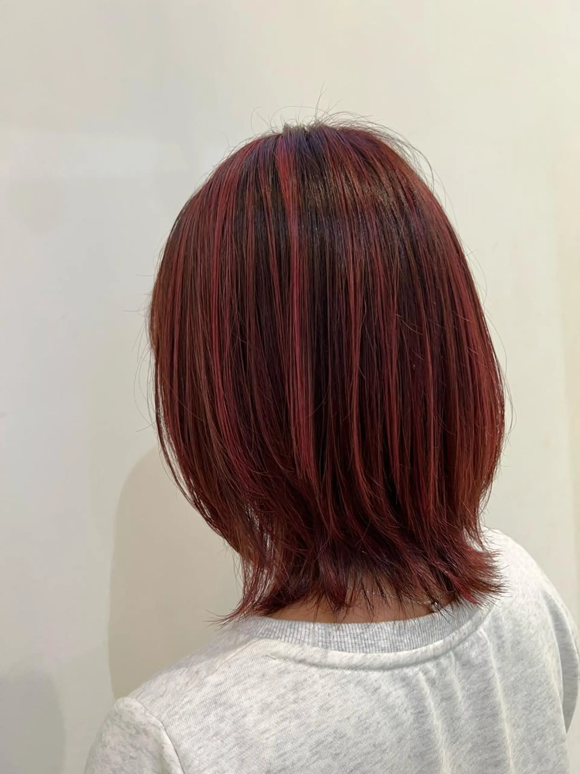 カラー ブリーチしない暖色 カラー🥀杉 優菜のヘアスタイル