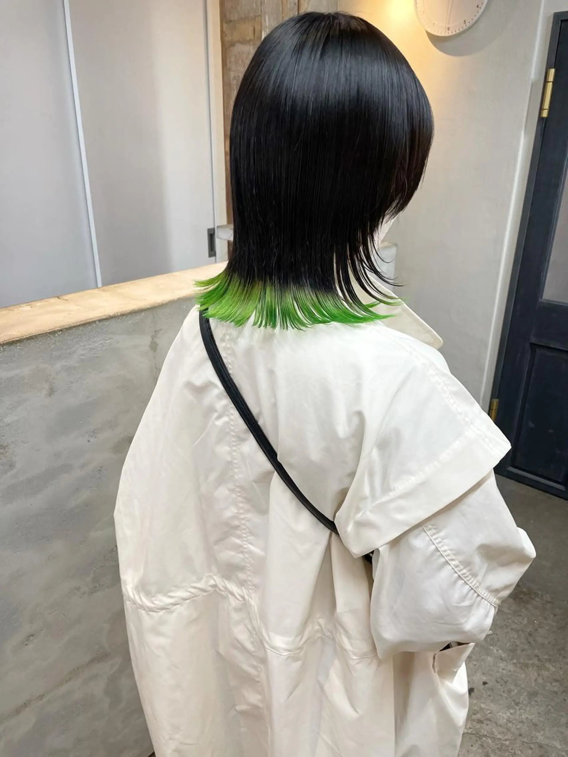 ミディアム カラー ヘアアレンジ 丸山渉/パーマ エフェクトブリーチのヘアスタイル