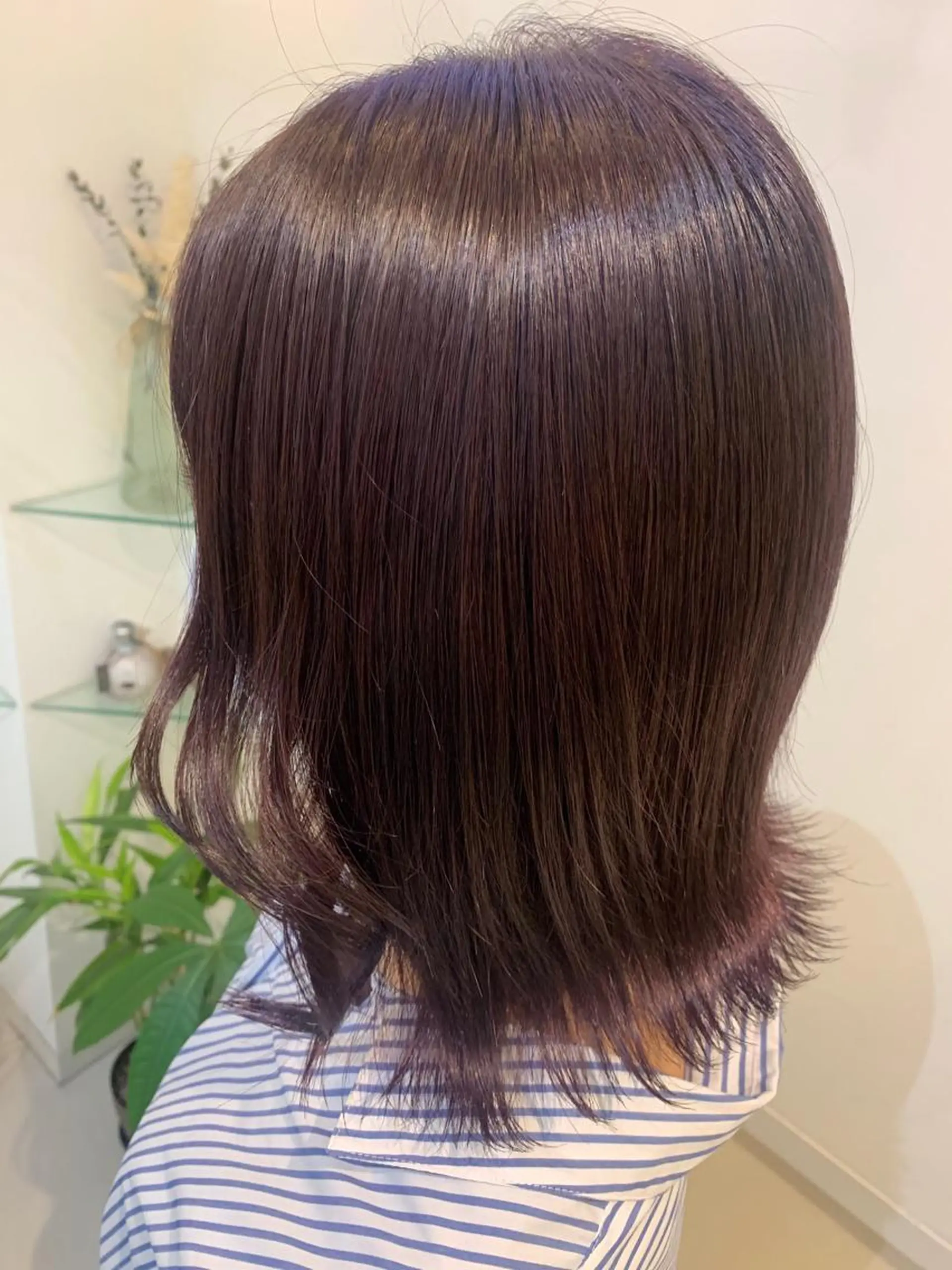 ミディアム カラー ラベンダーカラー 透けるbrown カラー🎗♡yukaのヘアスタイル