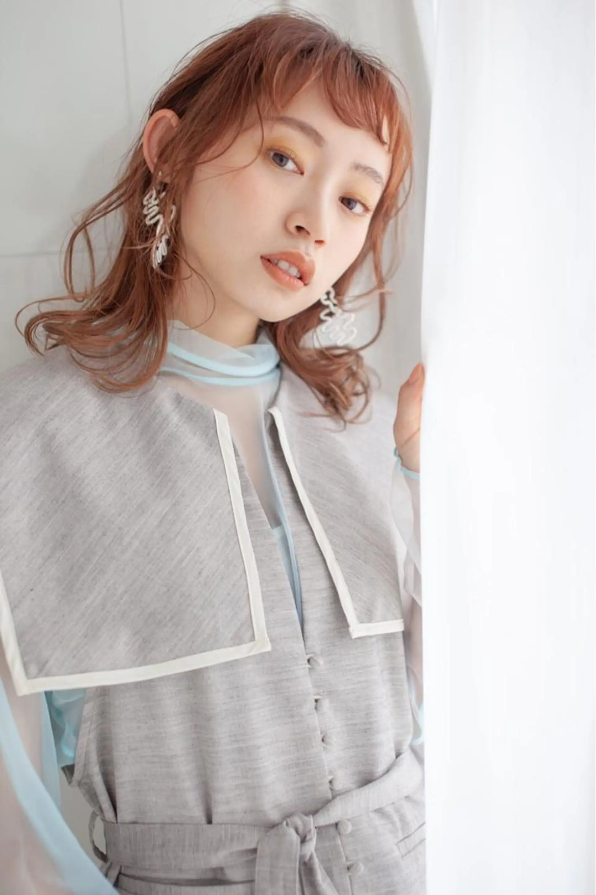 ミディアム パーマ ミディアムパーマ 似合わせカット 田島智美のヘアスタイル