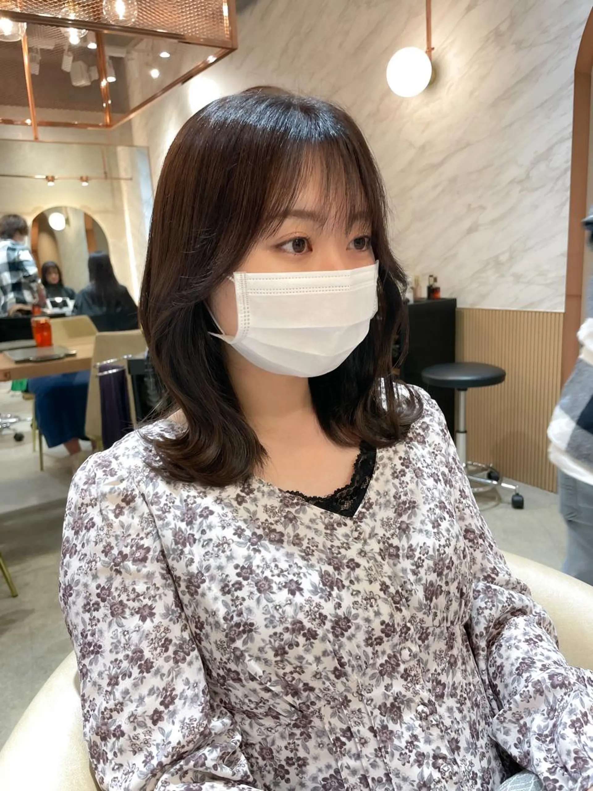 セミロング カット ヘアカラー トリートメント レイヤー/韓国ヘア 縮毛矯正🫧鈴木颯のヘアスタイル