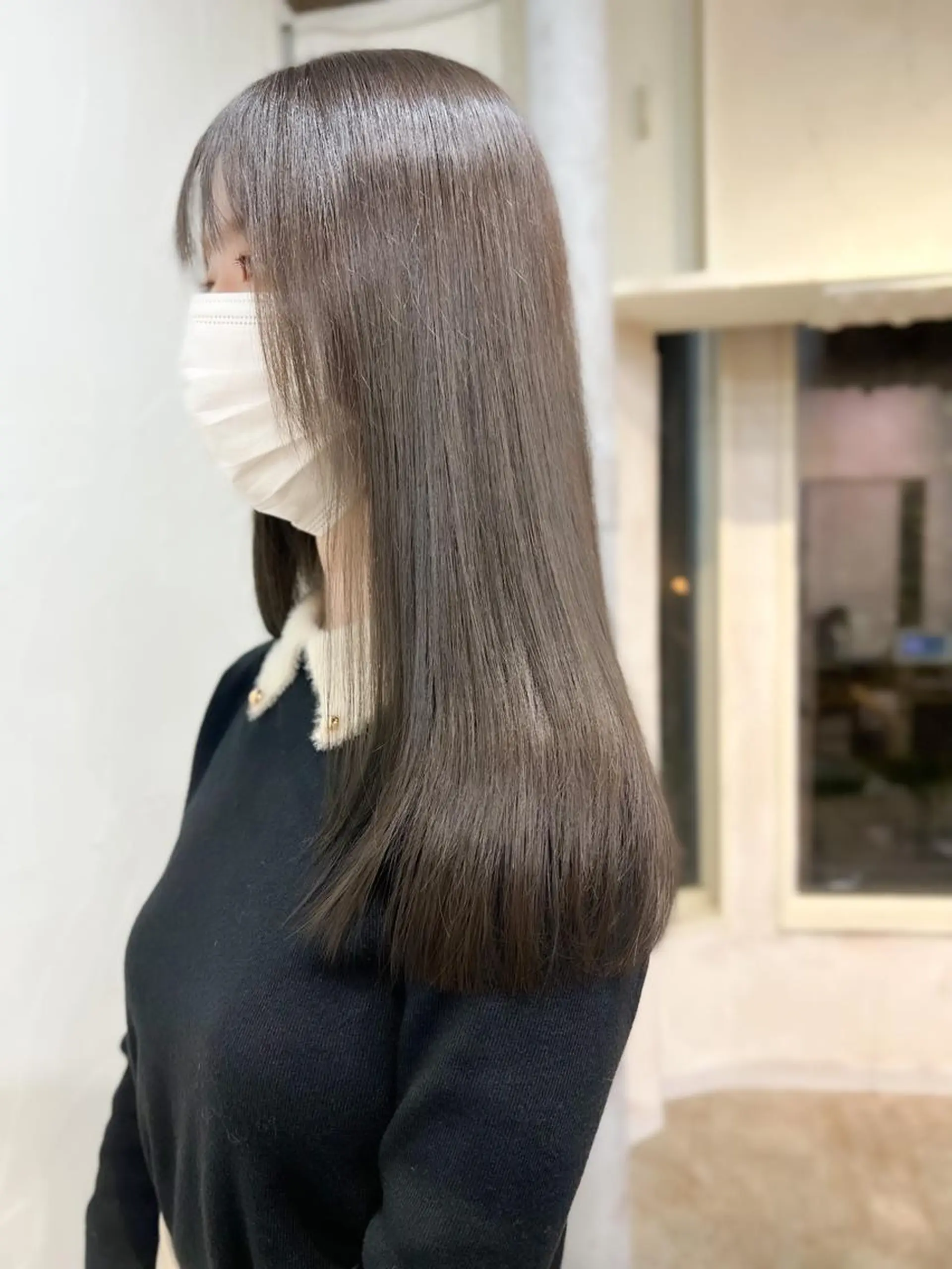 セミロング カラー ✨ブリーチなしカラー ×髪質改善✨松村 潤のヘアスタイル