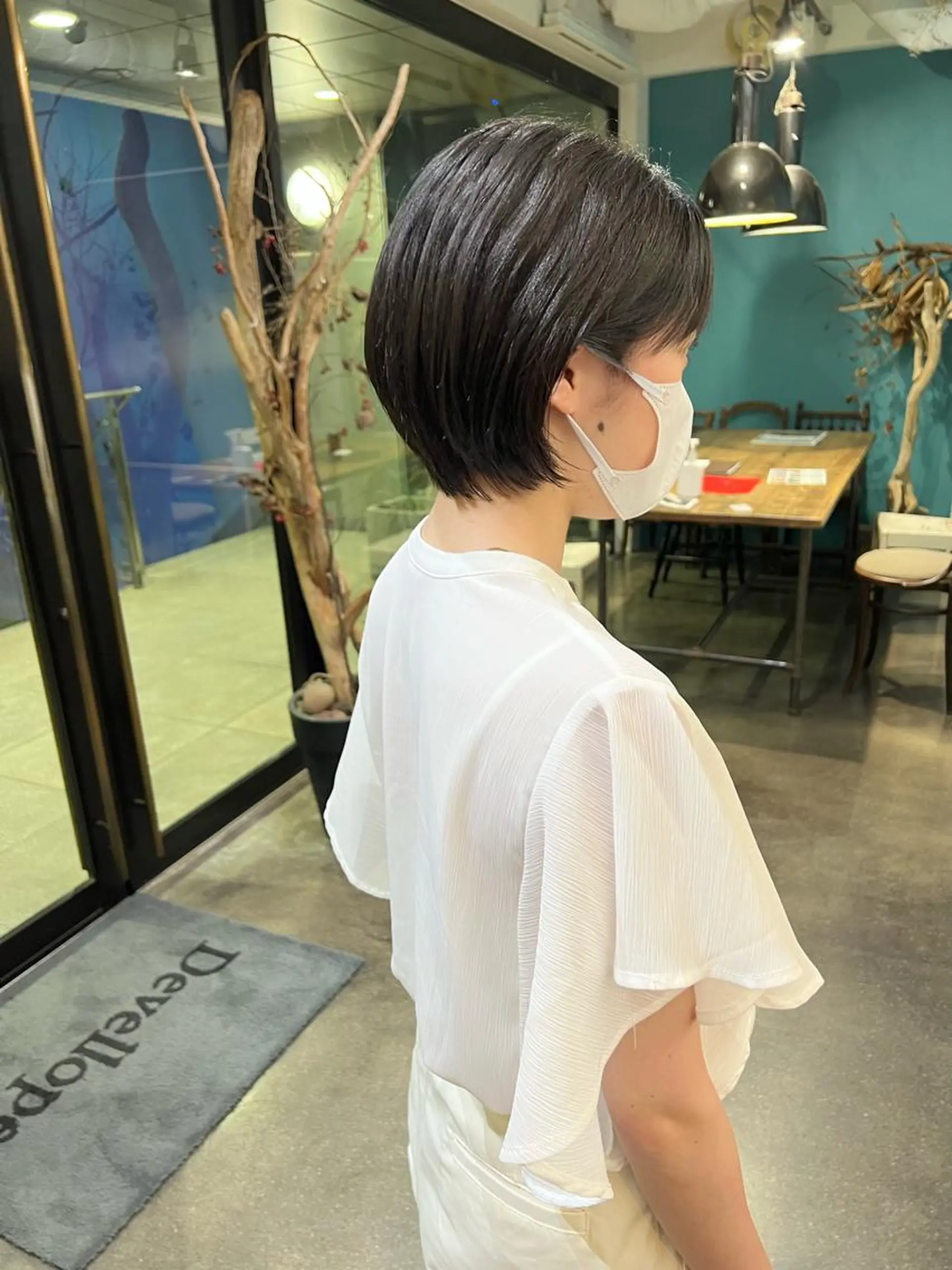 ショート カラー ショートボブ ボブレイヤー ボブ レイヤーカット ショートヘア カット ヘアカラー 千葉 郁也のヘアスタイル