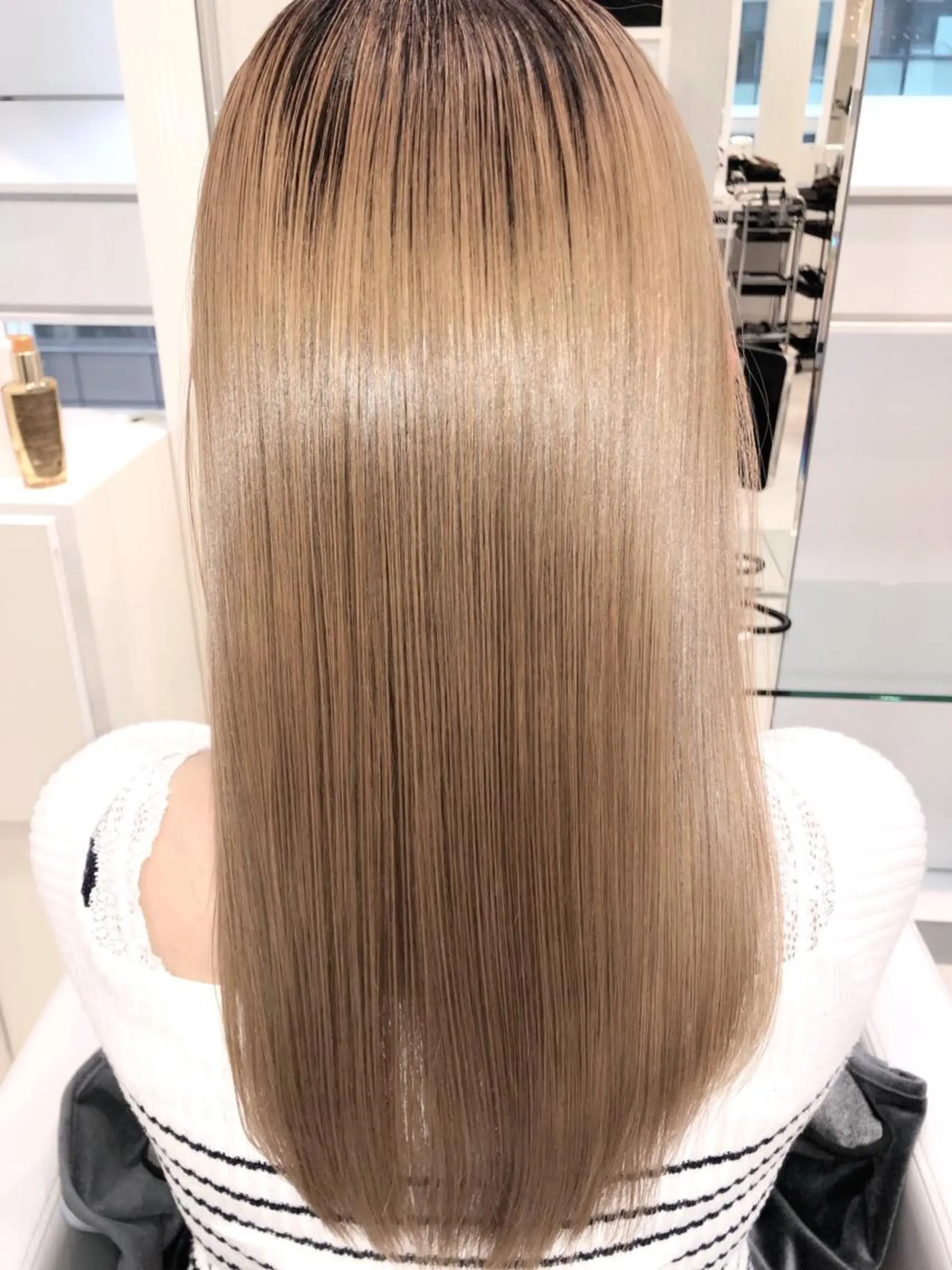 ロング カラー くせ毛 髪質改善 縮毛矯正 カット 縮毛矯正 トリートメント 縮毛矯正/髪質改善 /ブリーチ/東陽町✨のヘアスタイル