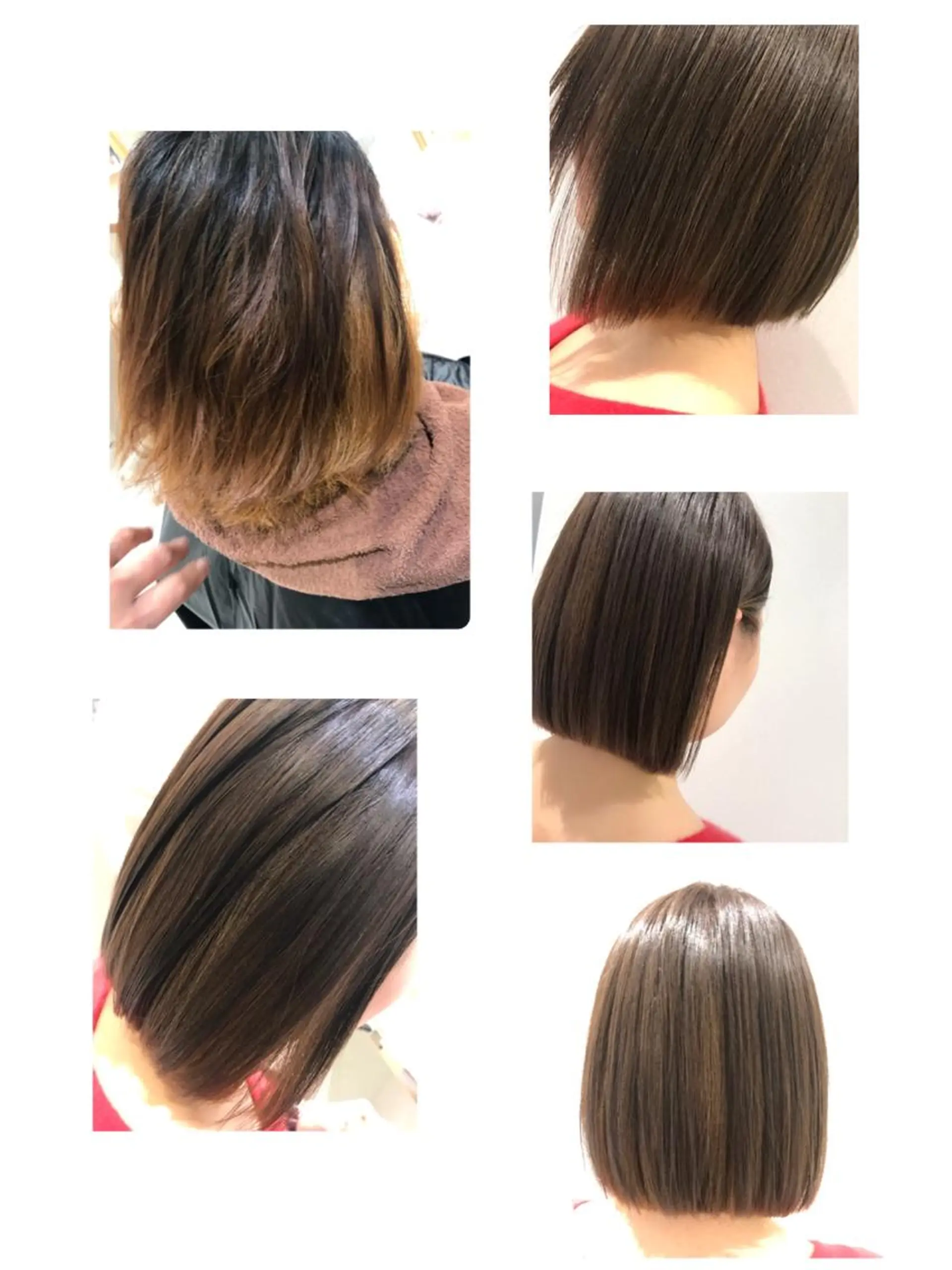 ミディアム カット ヘアカラー 江崎 わか子のヘアスタイル