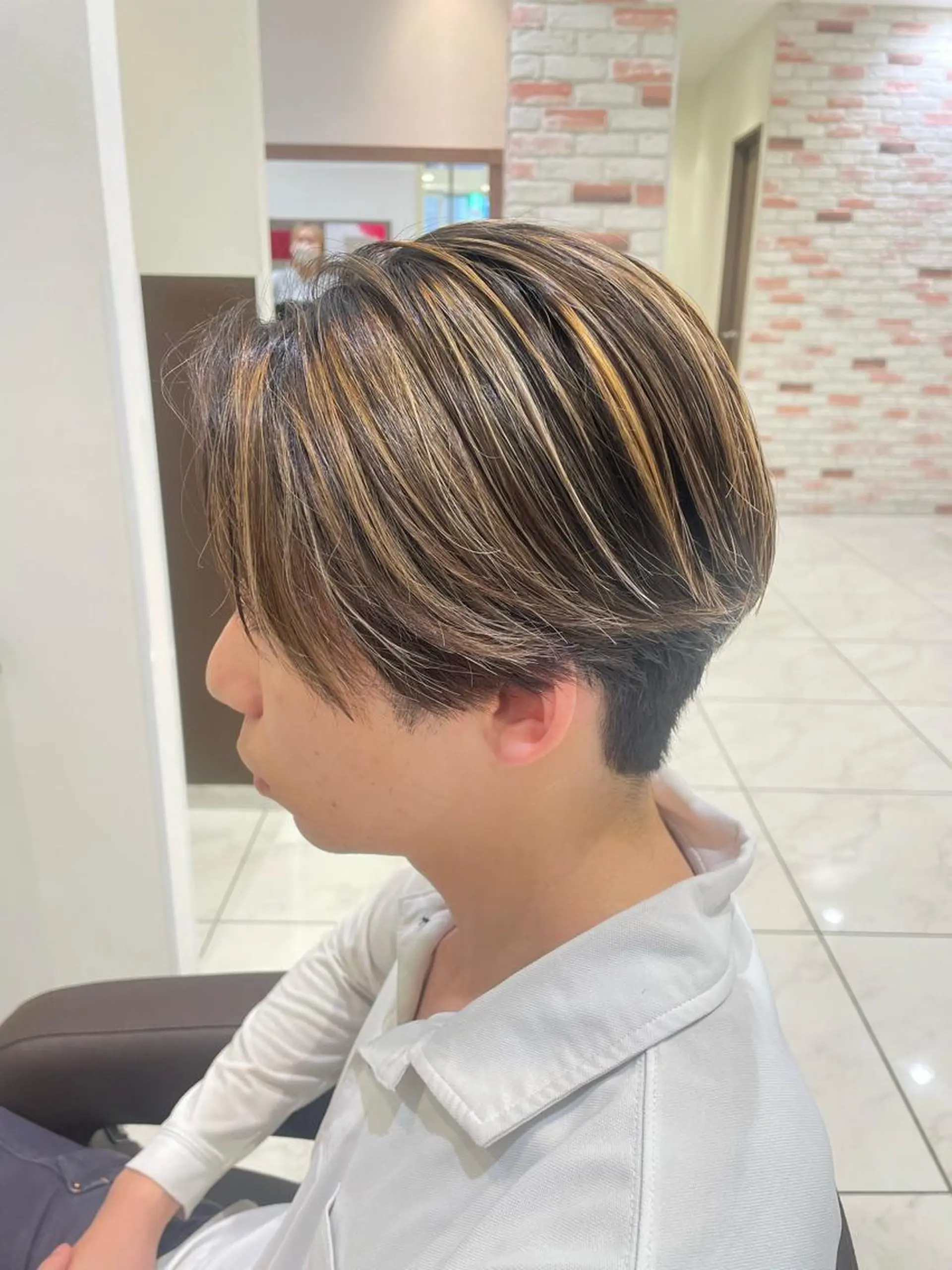 ショート カラー メンズ カット ヘアカラー トリートメント 菊池 遼/透明感 /韓国レイヤー/艶感のヘアスタイル