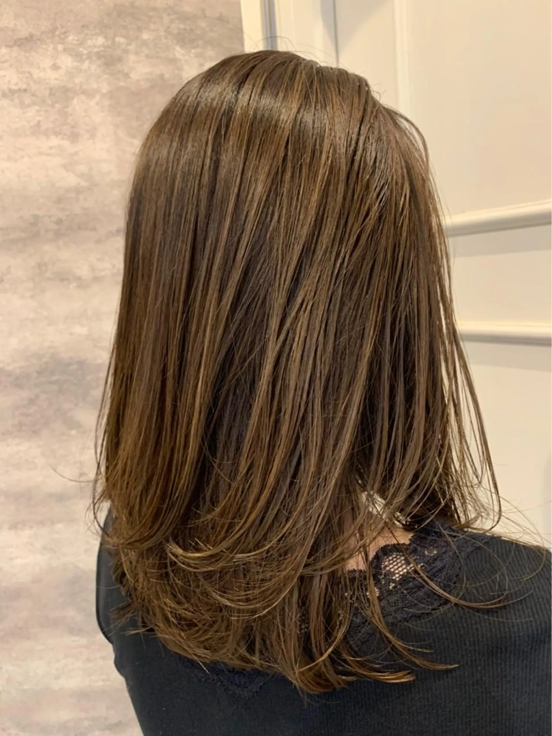 ミディアム カラー ベージュカラー トリートメント 酸熱トリートメント 🫟Blanco🫟 Color&Careのヘアスタイル