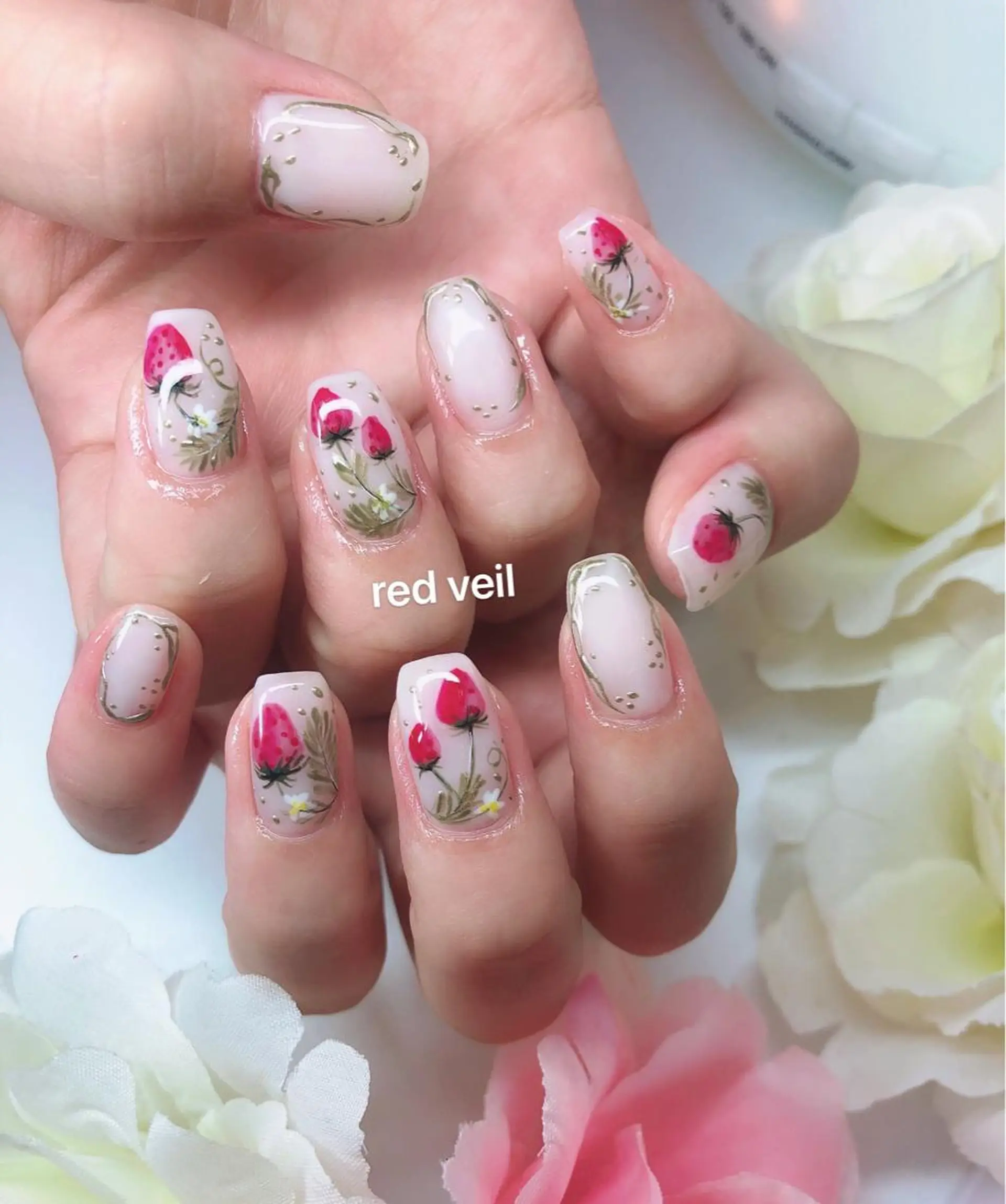 セミロング ネイル ハンドネイル 長さ出し専門 nynaのネイルデザイン