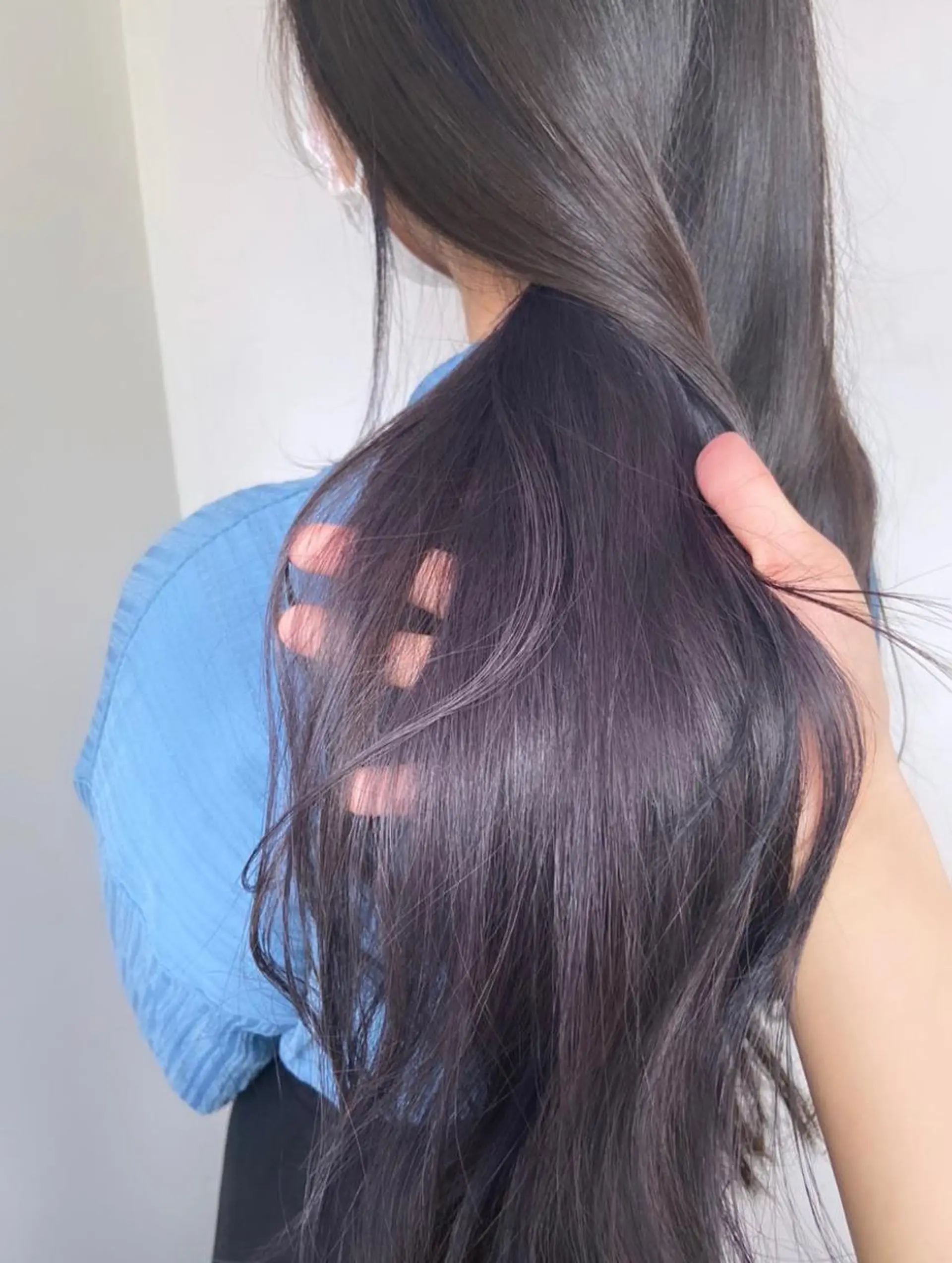 ロング カラー イヤリングカラー グレージュ ラベンダーカラー ラベンダーグレージュ ラベンダーグレー 韓国風愛されヘア 🇰🇷RITO🎀のヘアスタイル