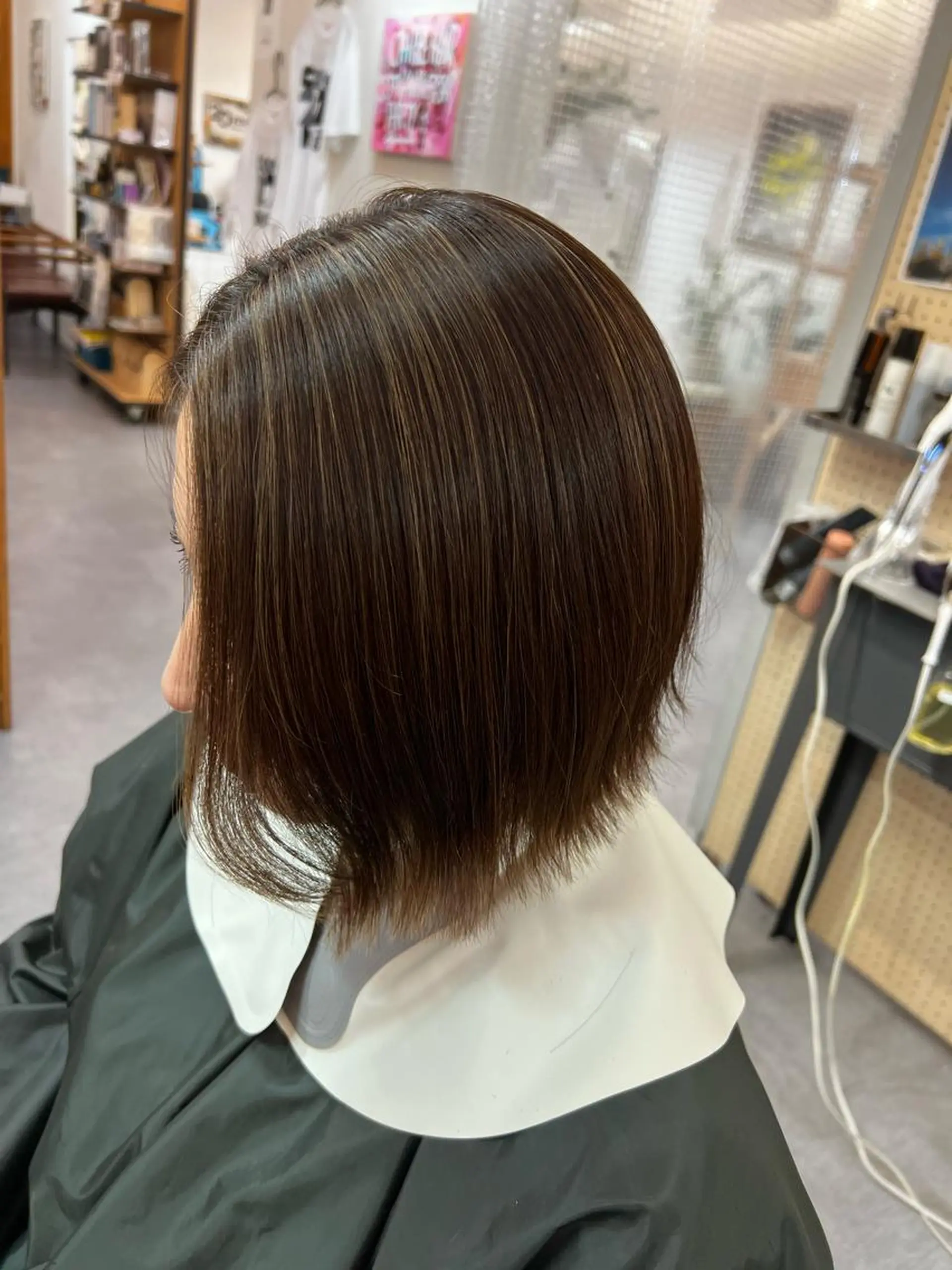 ミディアム カラー ヘアカラー トリートメント 髪質改善　ナカゾノ タケシのヘアスタイル