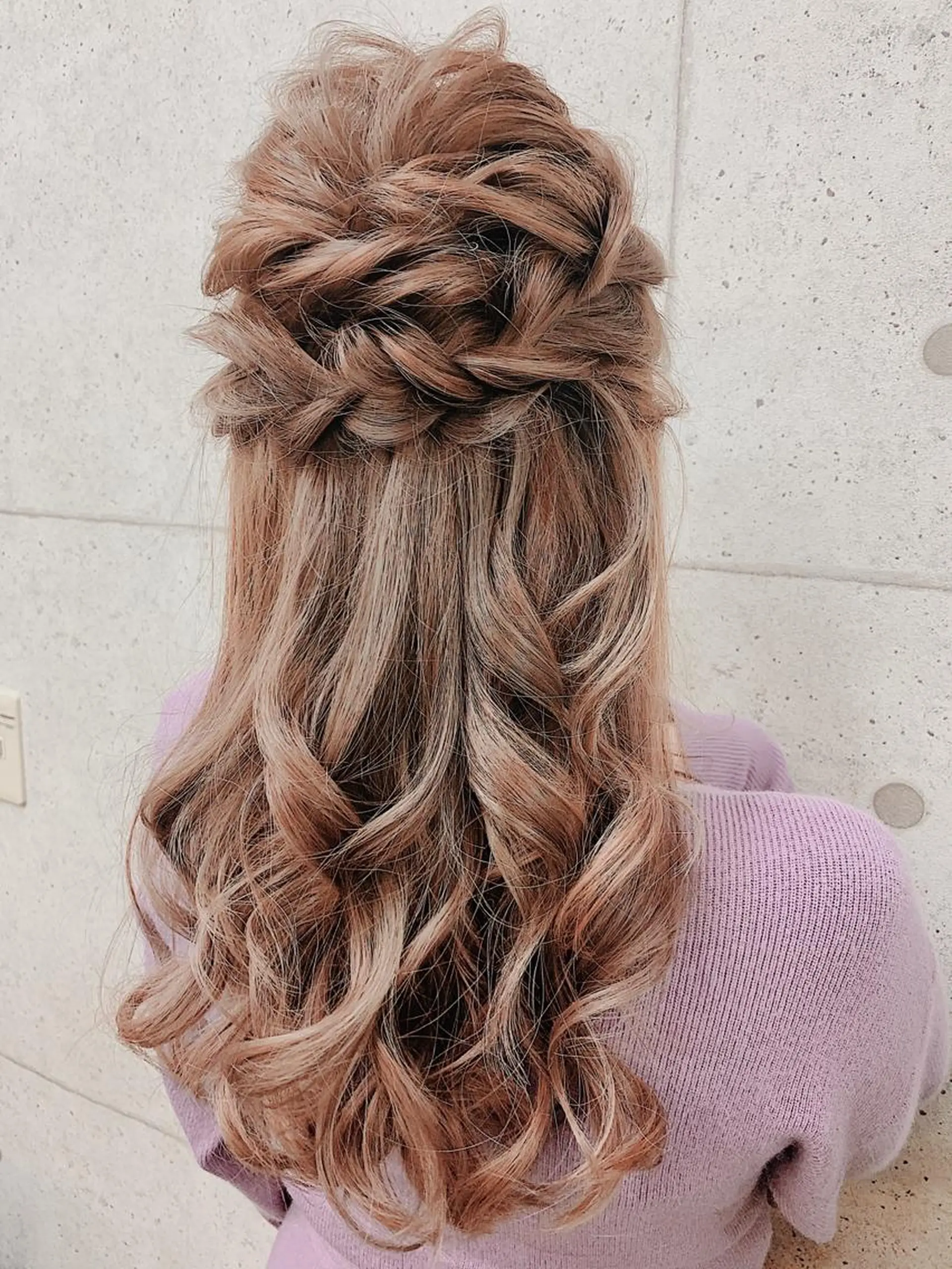 ロング ヘアアレンジ ハーフアップ デート Mululu所属・京都最安価エクステ muuka🦋のヘアスタイル